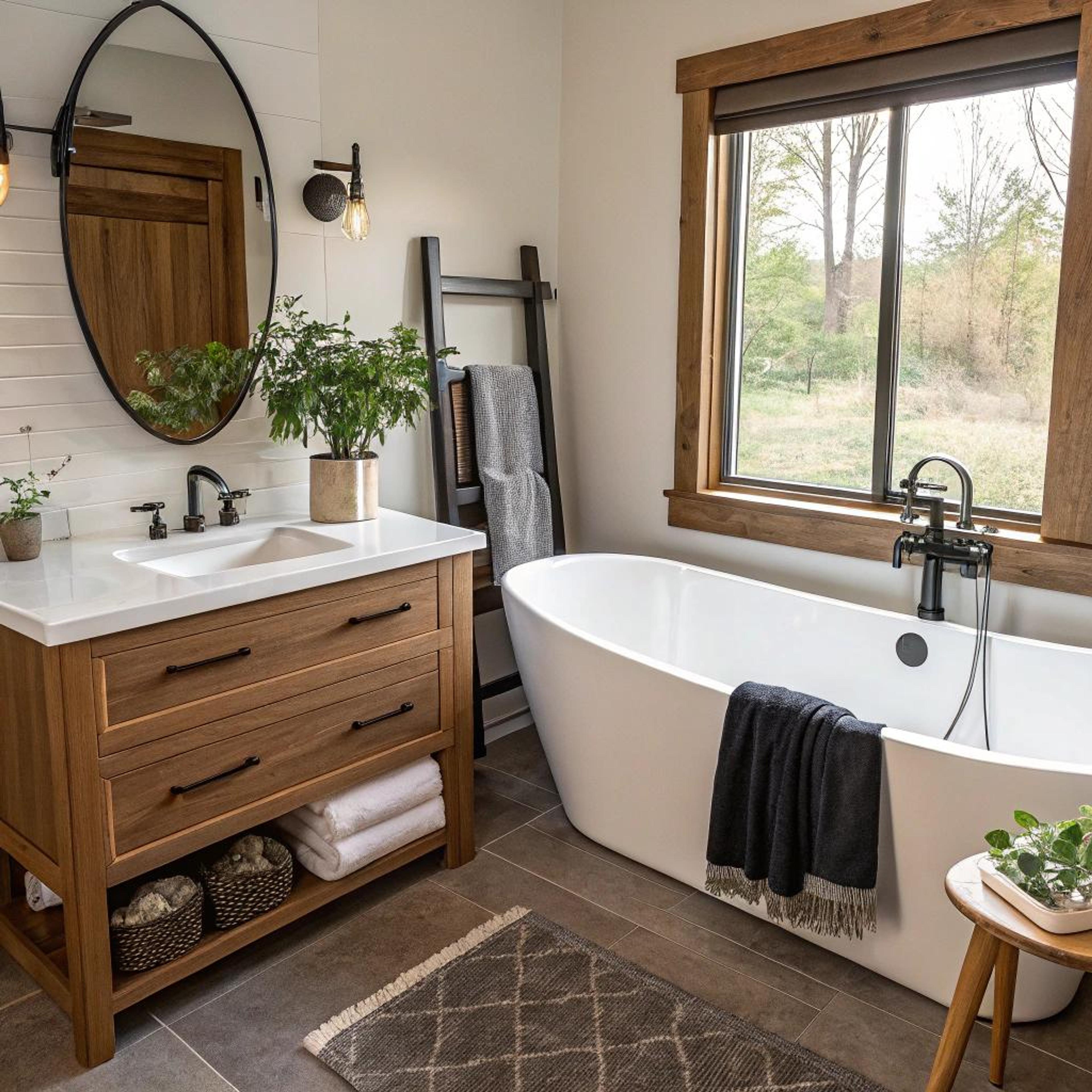 Natuurlijke rust met houtaccenten