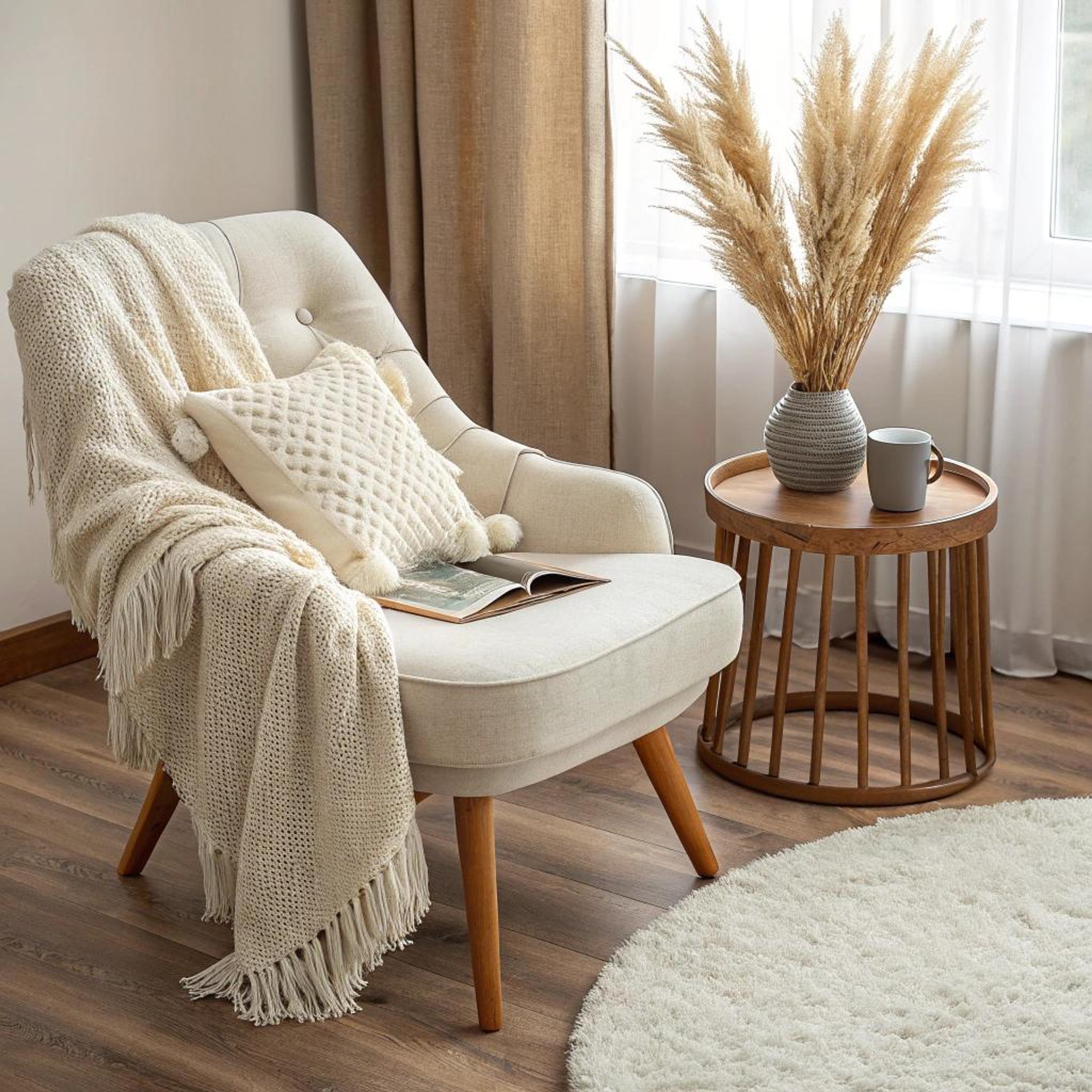 Warme tinten rond oorfauteuil