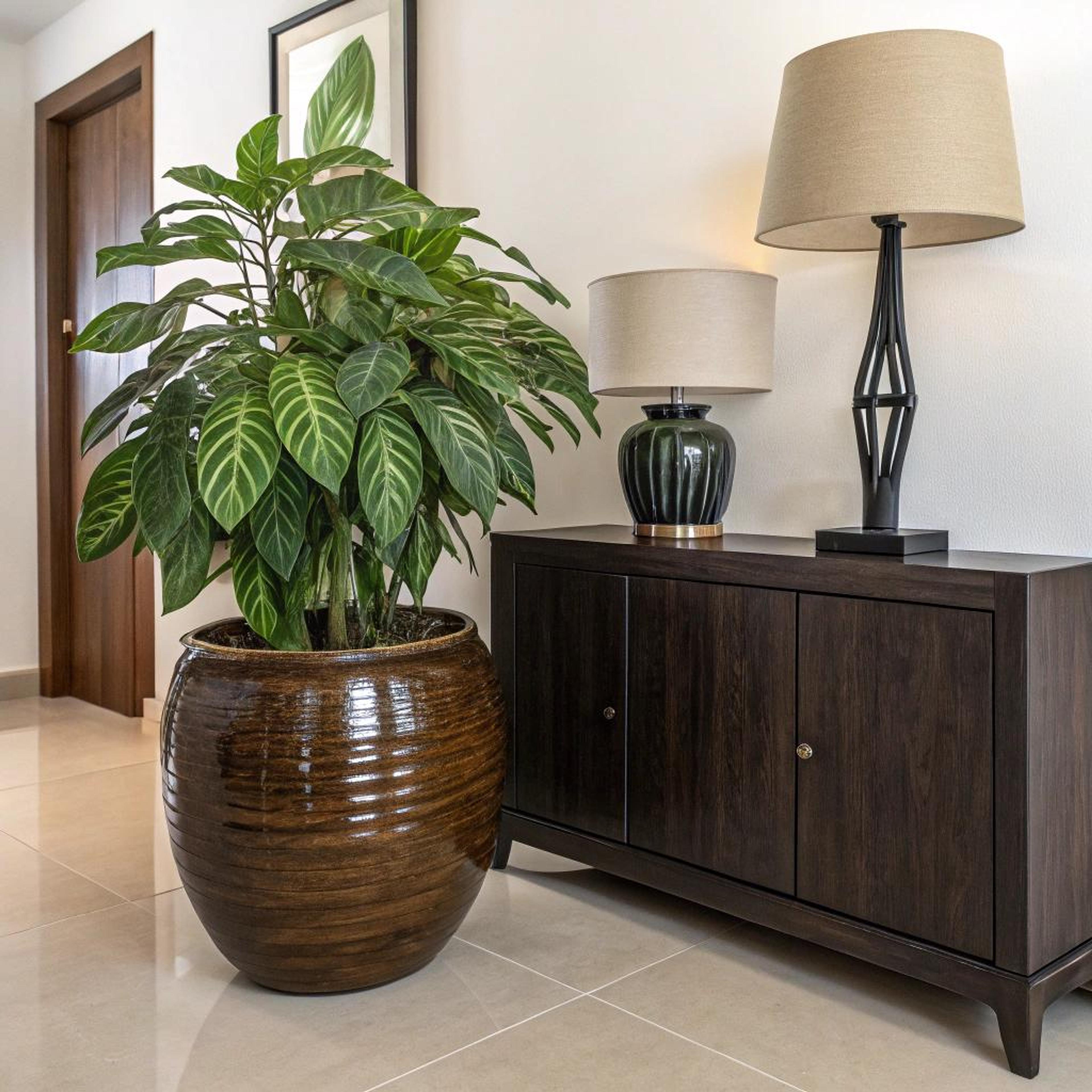 Aardetinten met sfeervolle verlichting