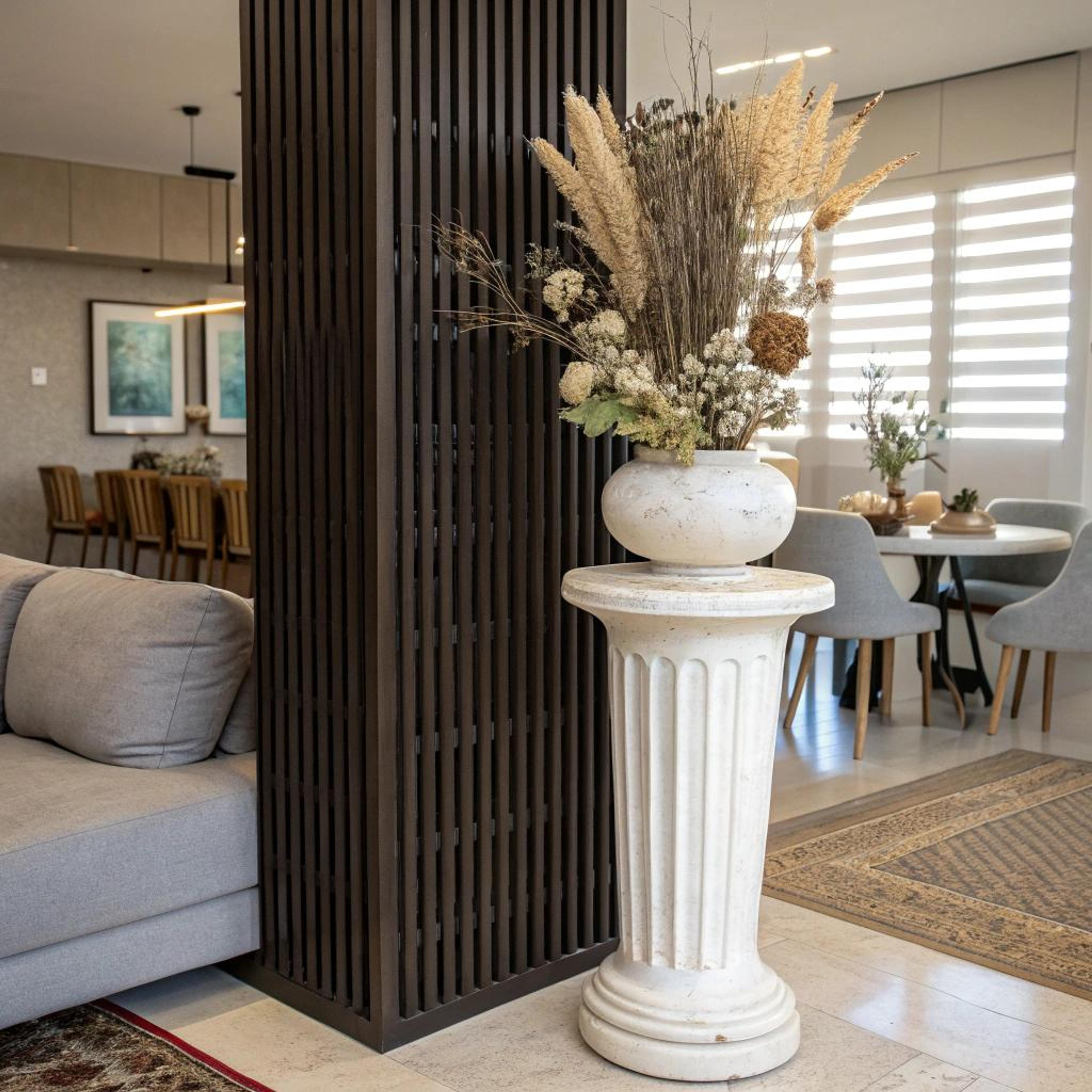 Stijlvolle panelen als roomdivider
