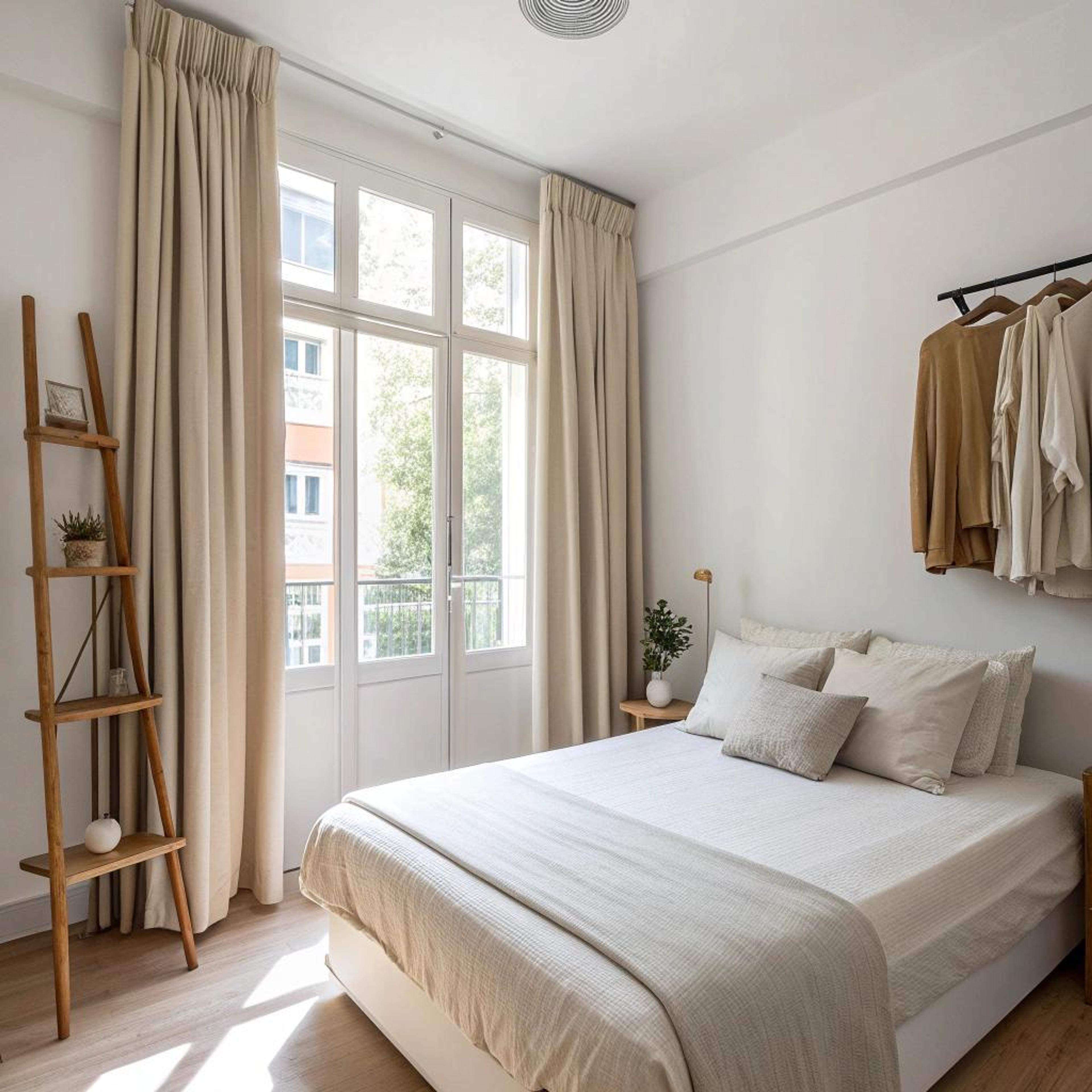 Beige gordijnen voor rust