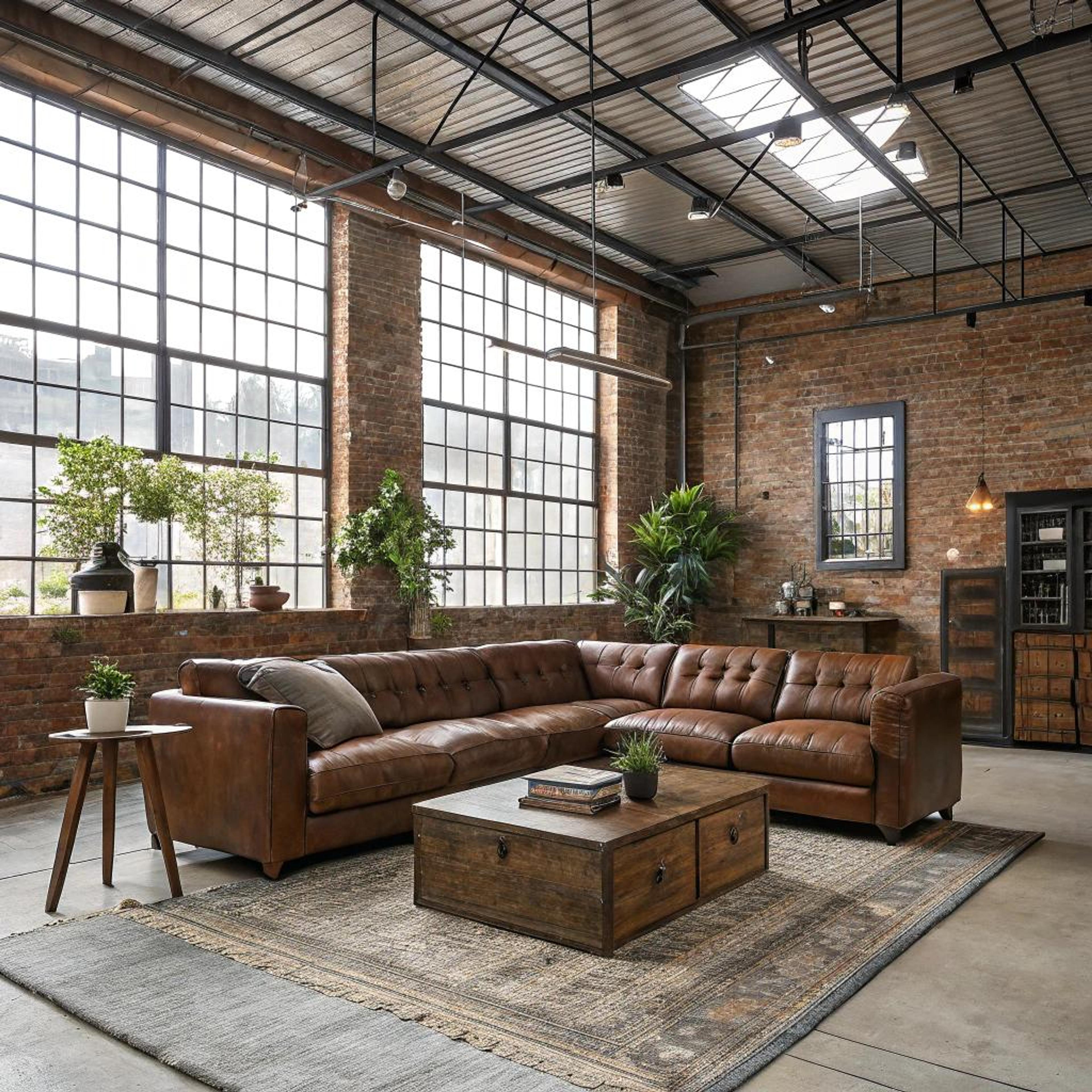 Groene planten verzachten industriële lijnen