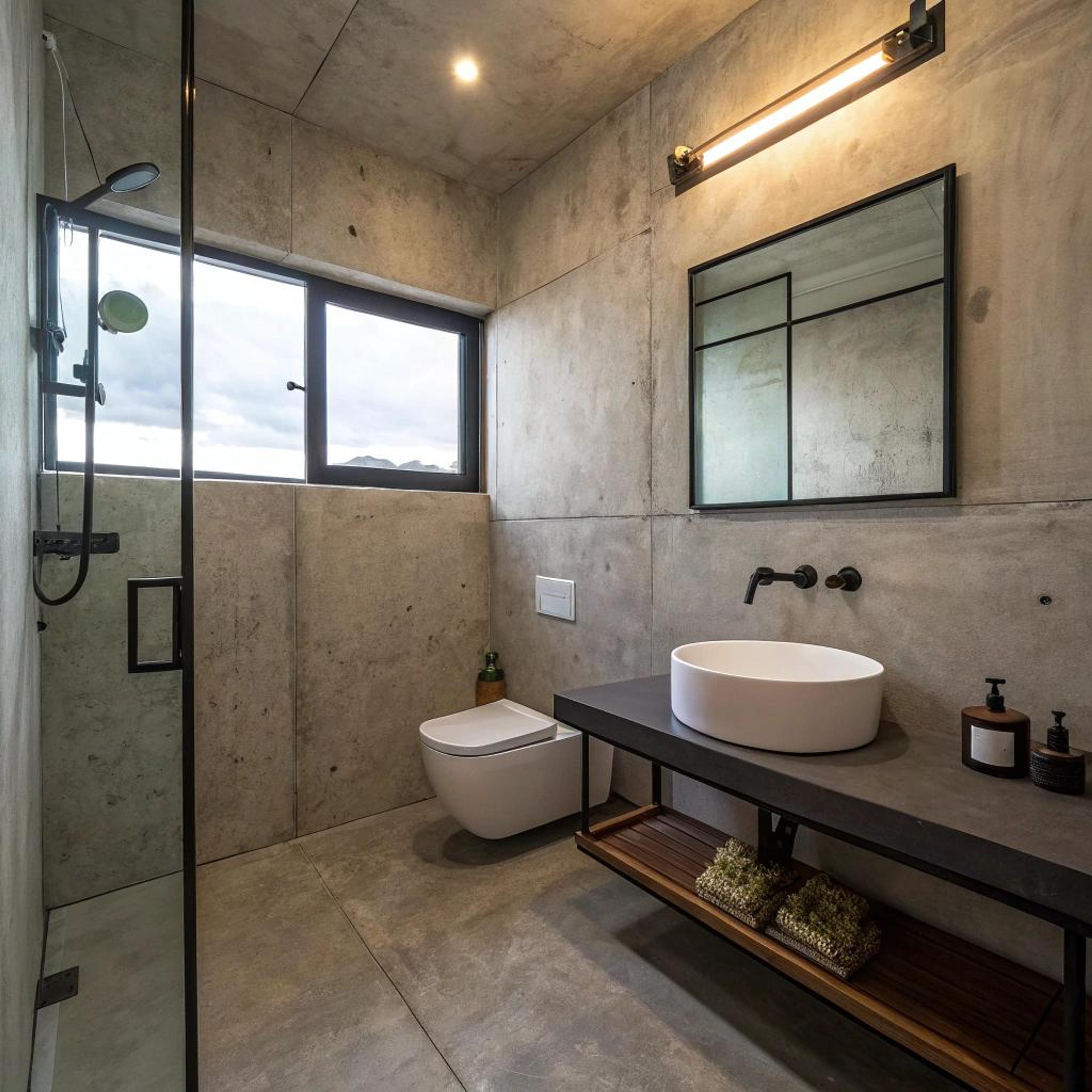 Industriële look met betonwanden