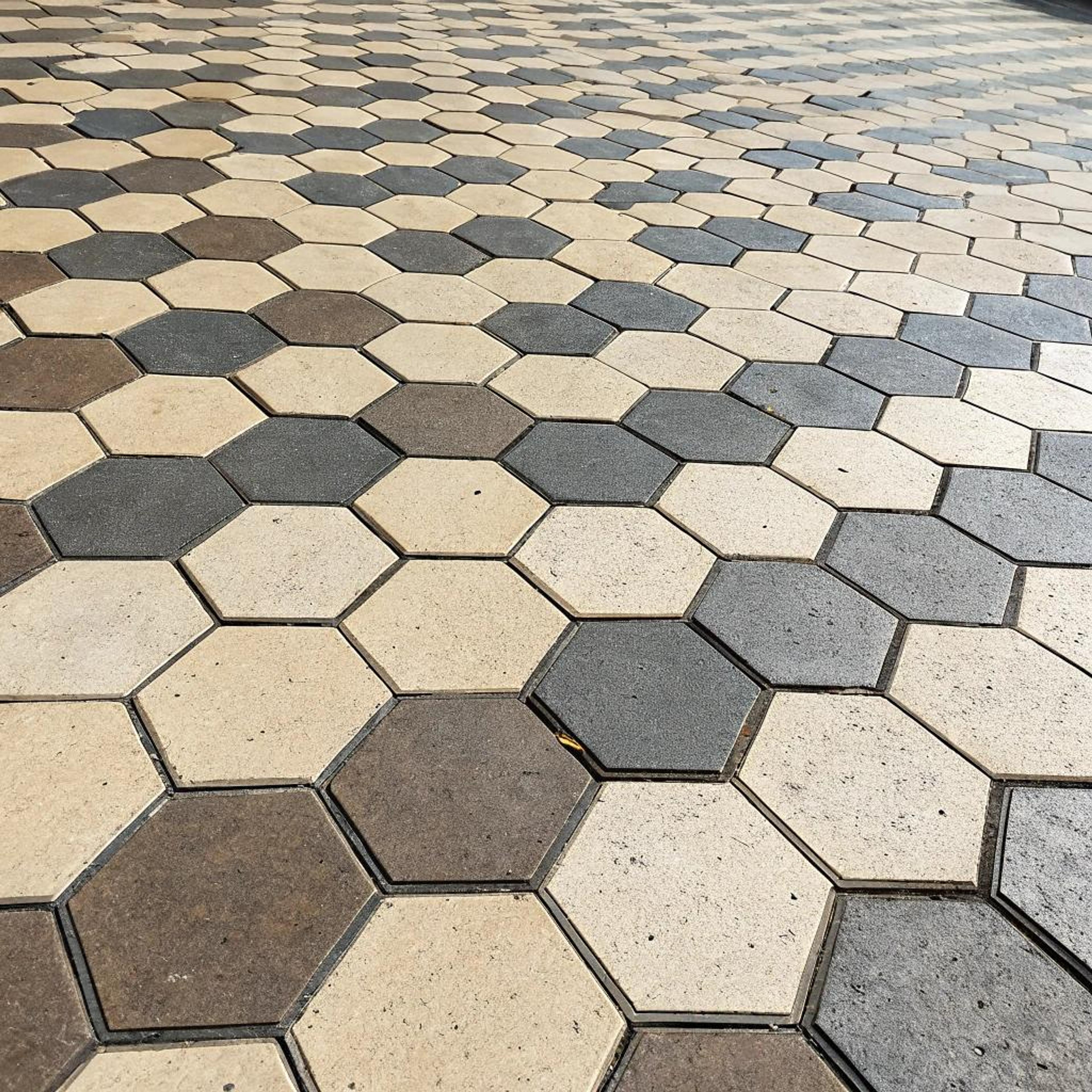Elegante mozaïekvloer met hexagons
