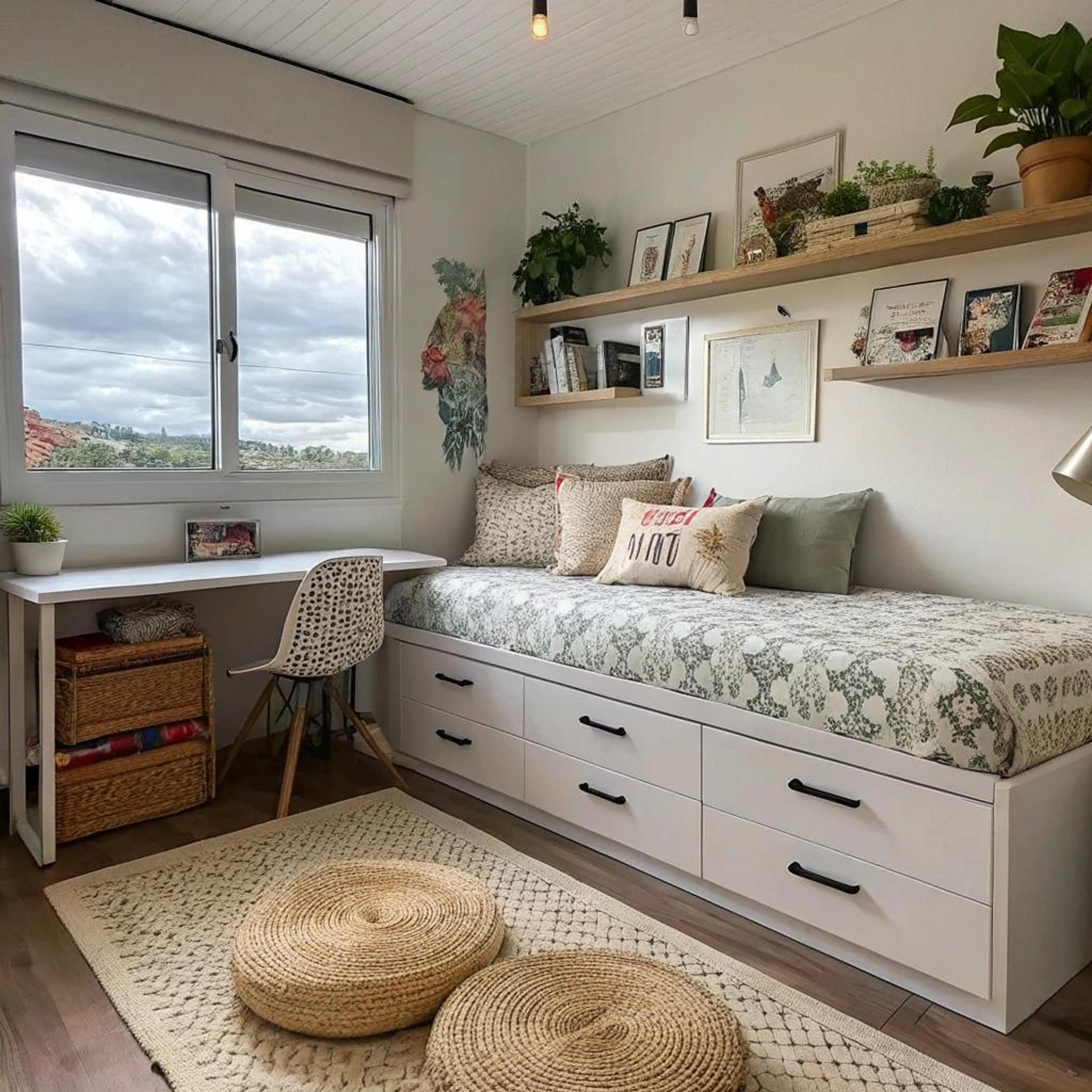 Botanisch bed en functioneel bureau