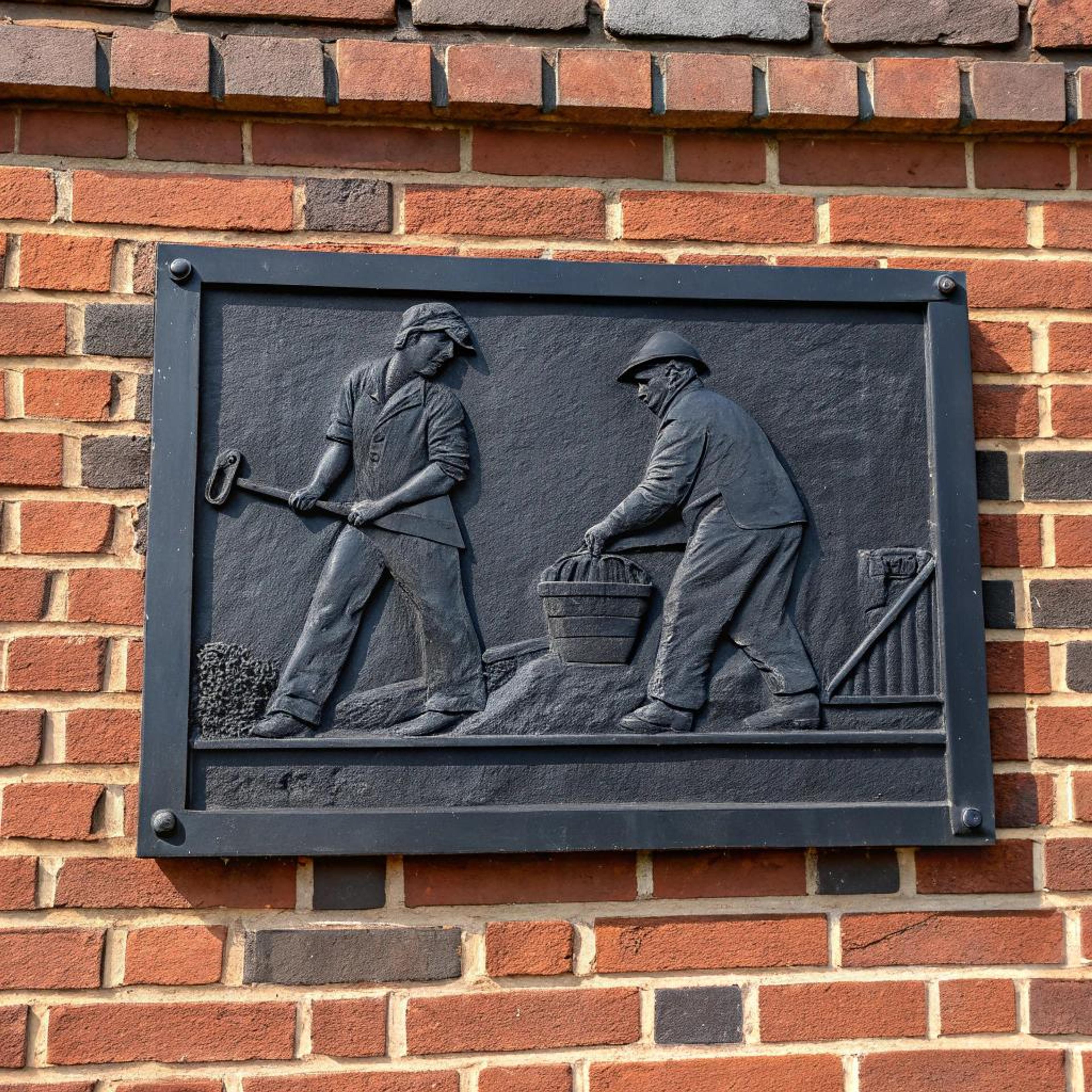 Industriële haardplaat op baksteen