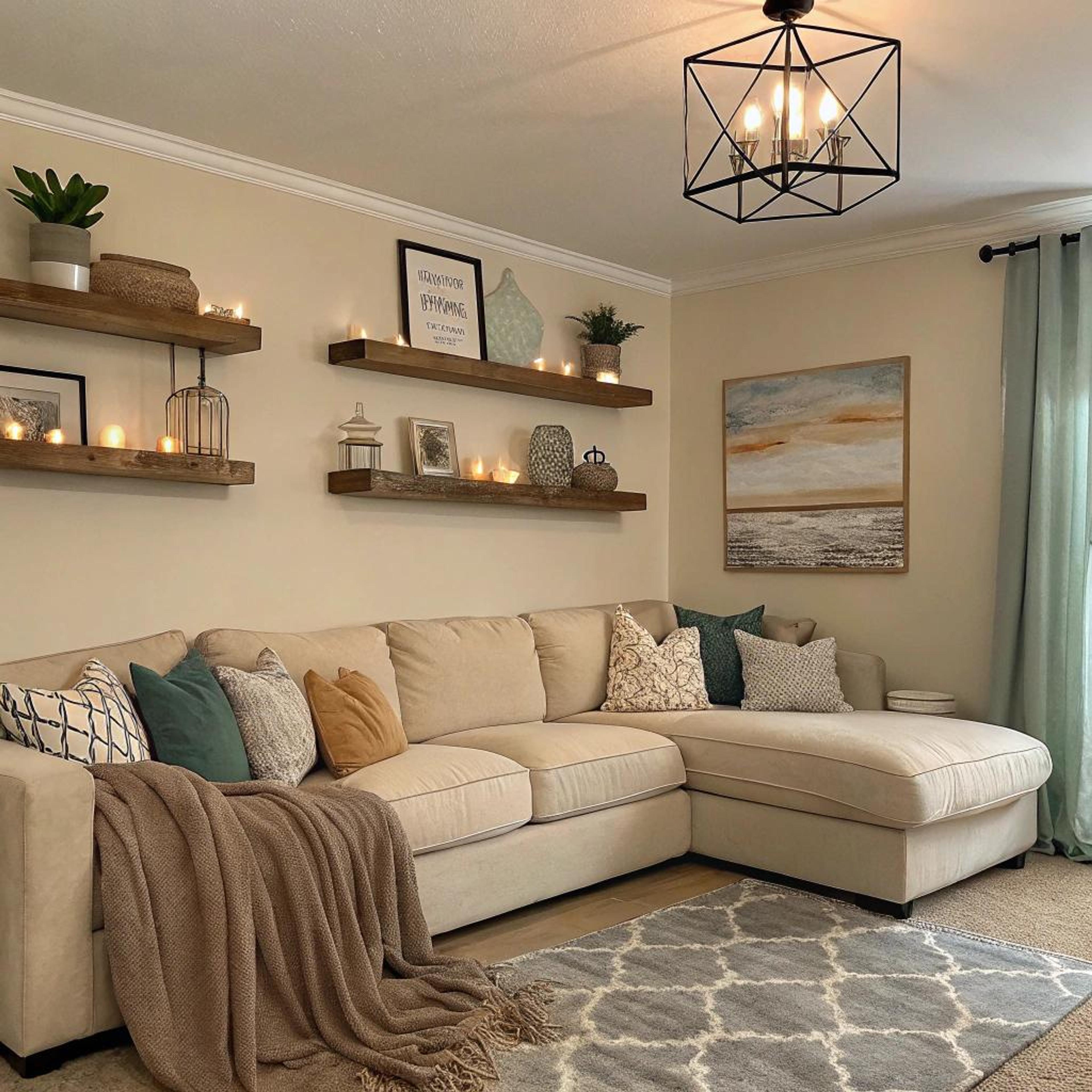 Rustiek hout en zandtinten