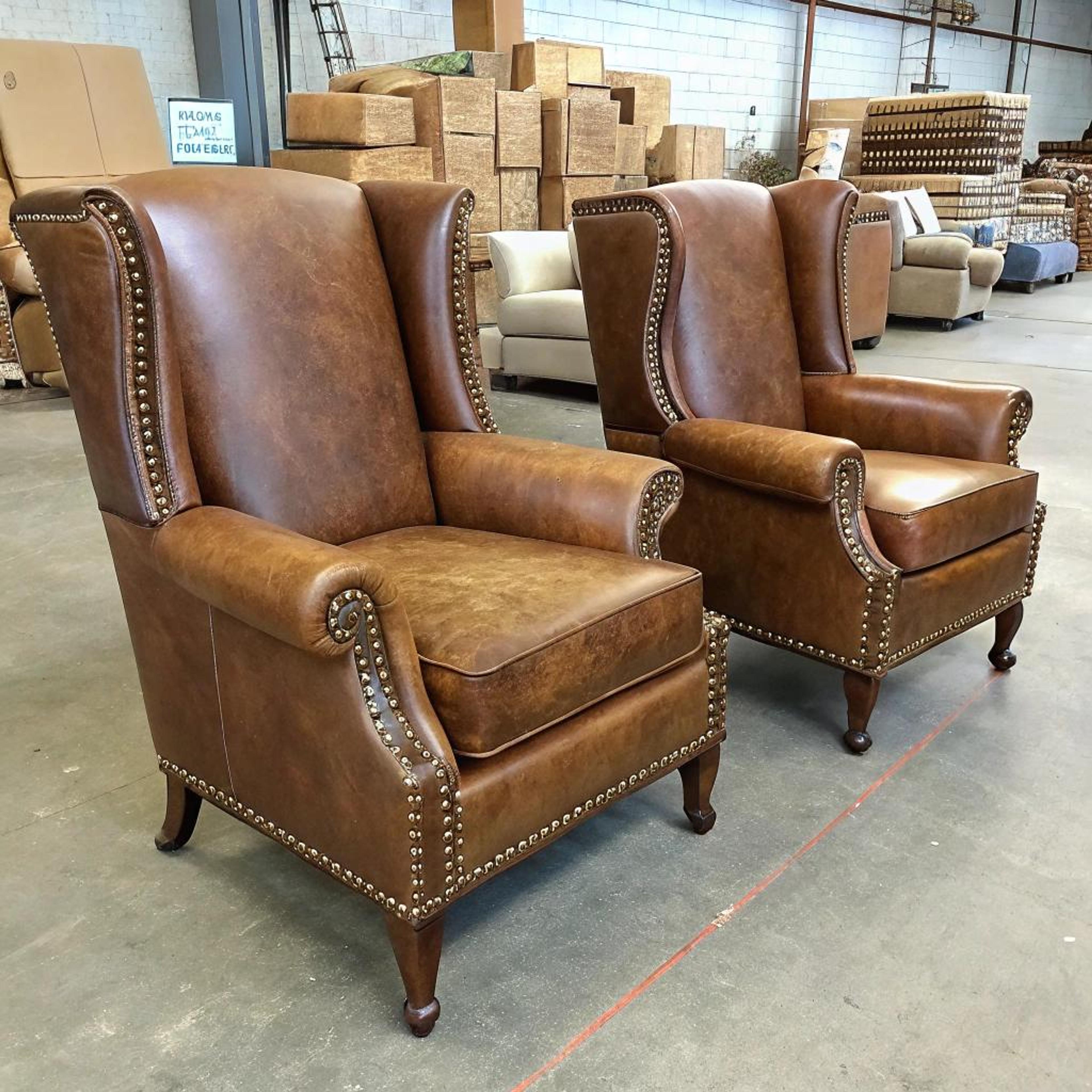 Oorfauteuils tegen industrieel decor