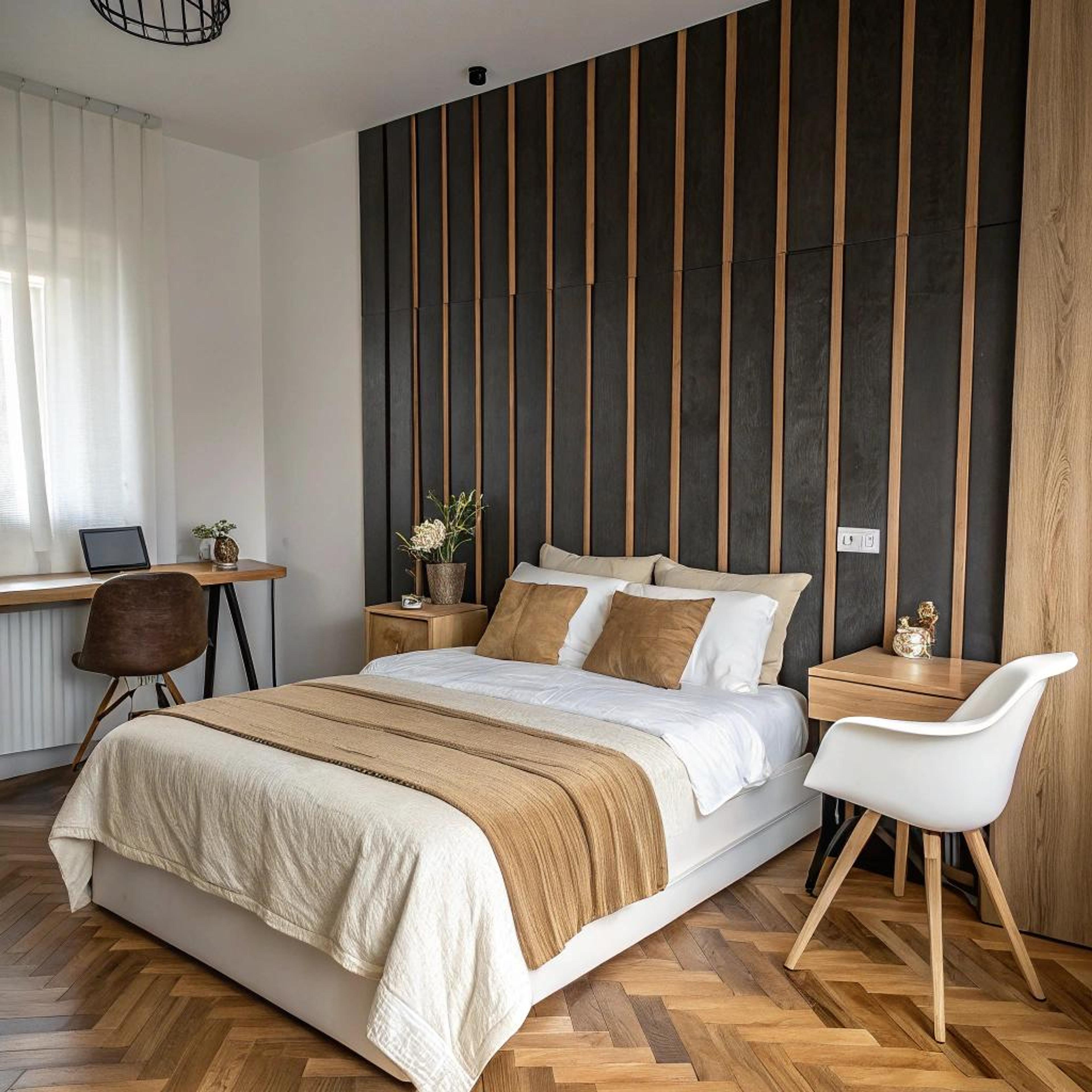 Contrasterende panelen voor diepte