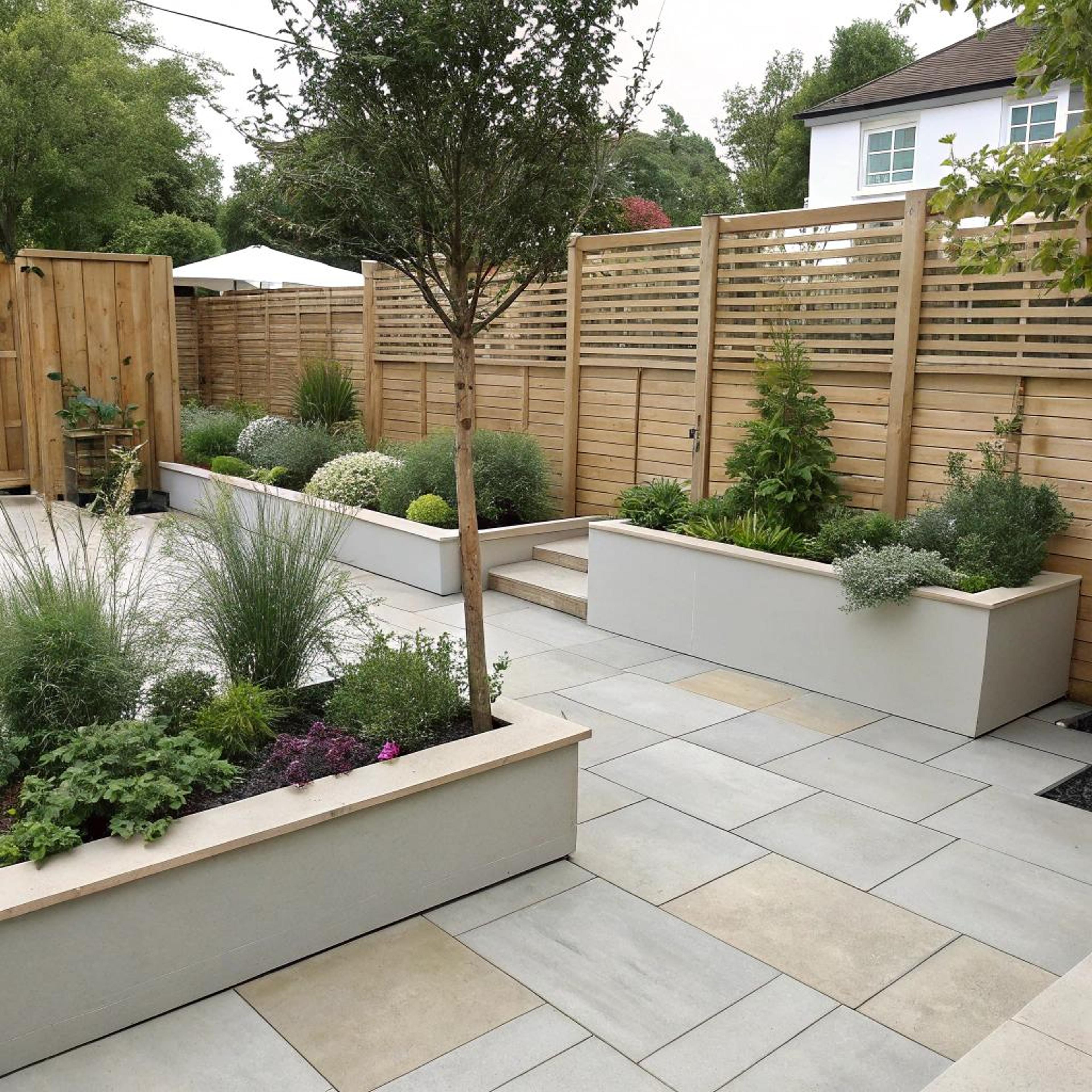 Strakke borders met hoogteverschil