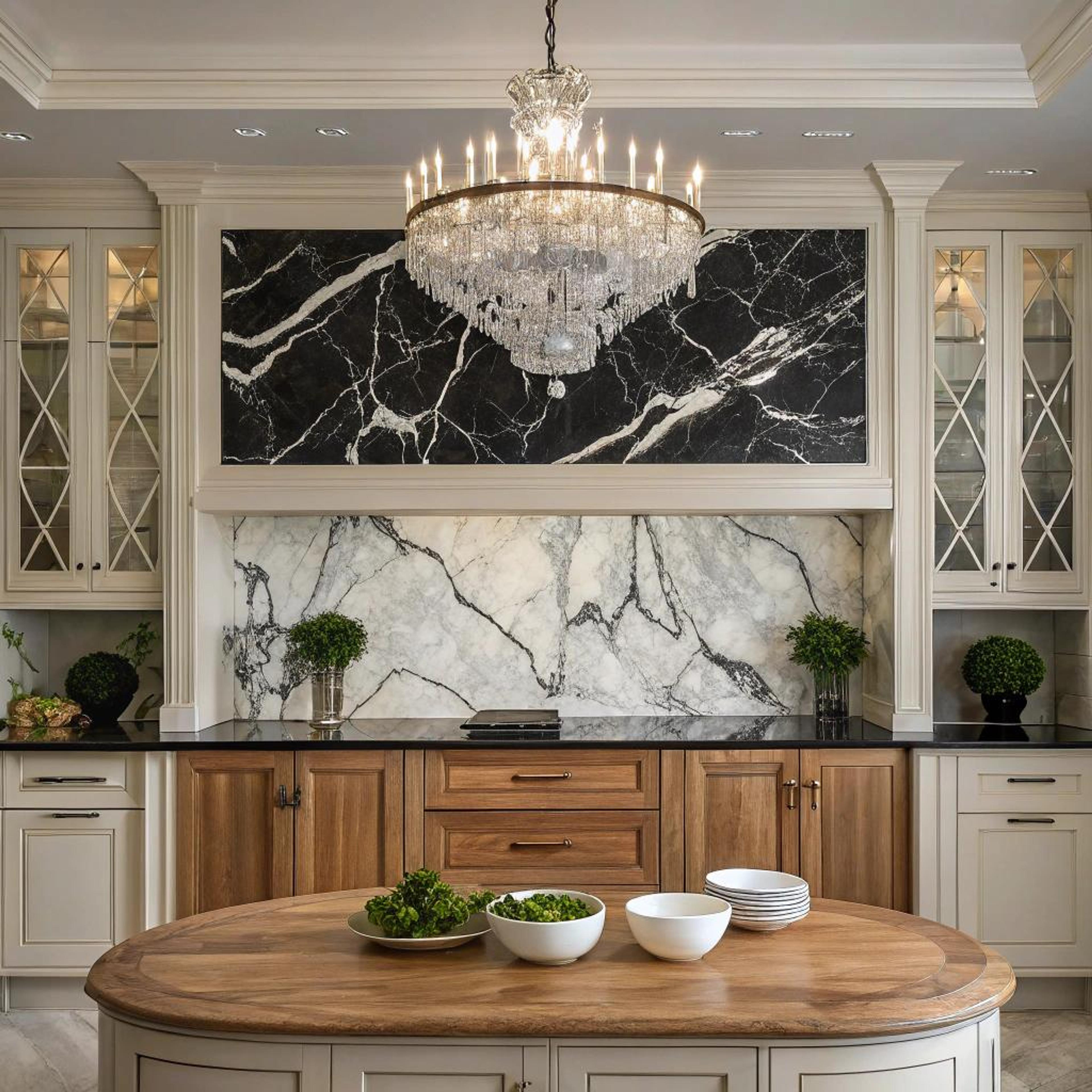 Ronde kommen op keukeneiland