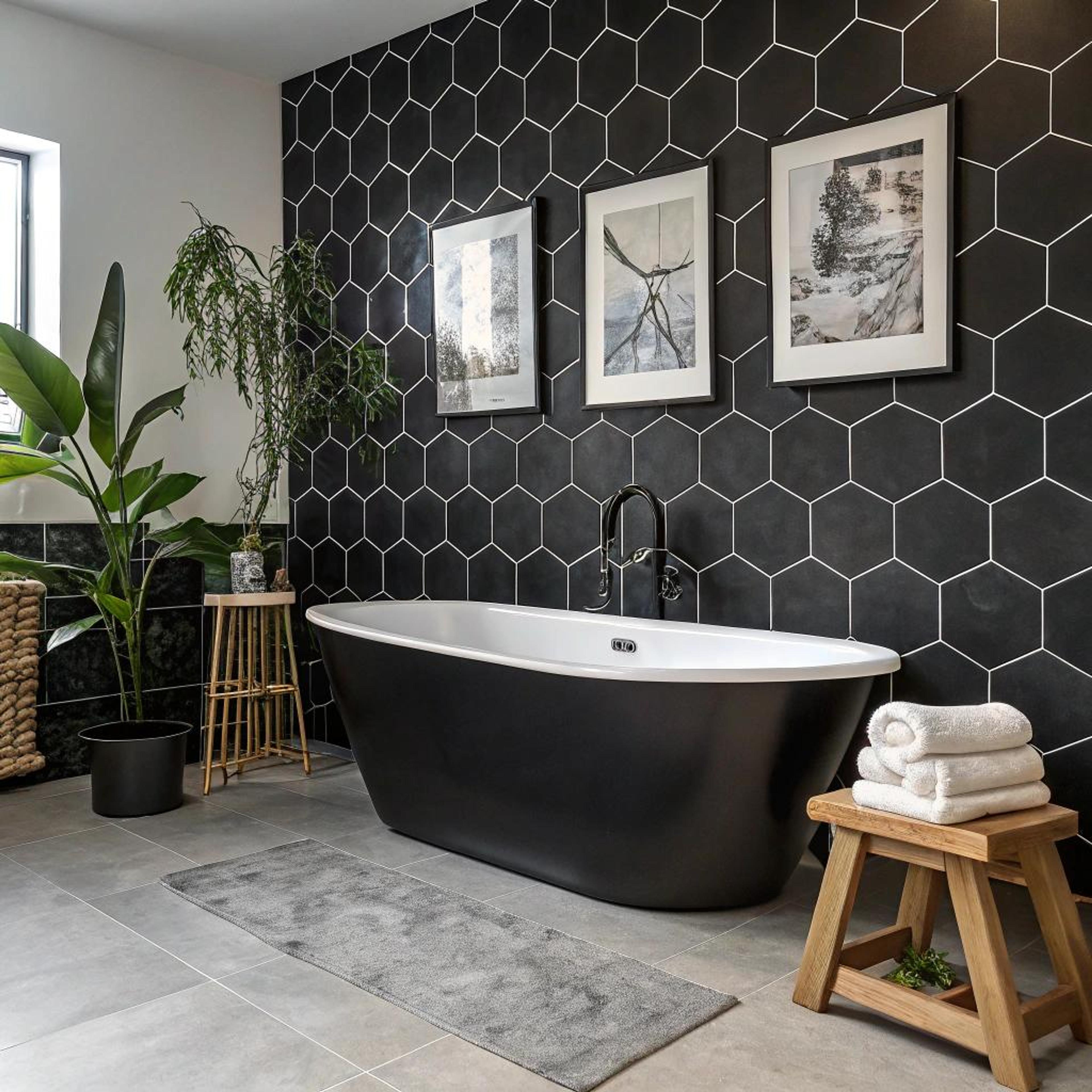 Hexagon tegels als kunstbasis
