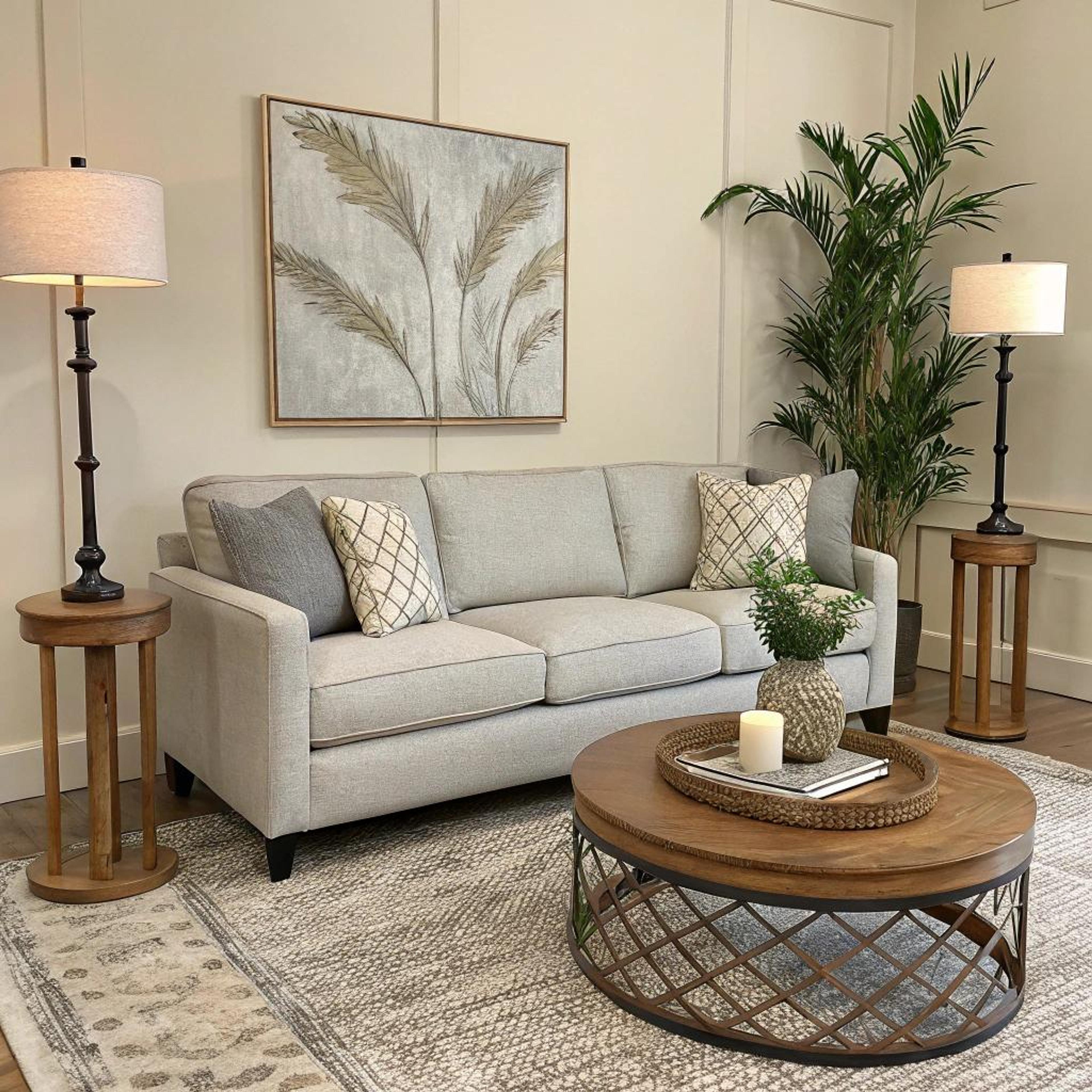 Natuurlijke accenten bij hoekbank