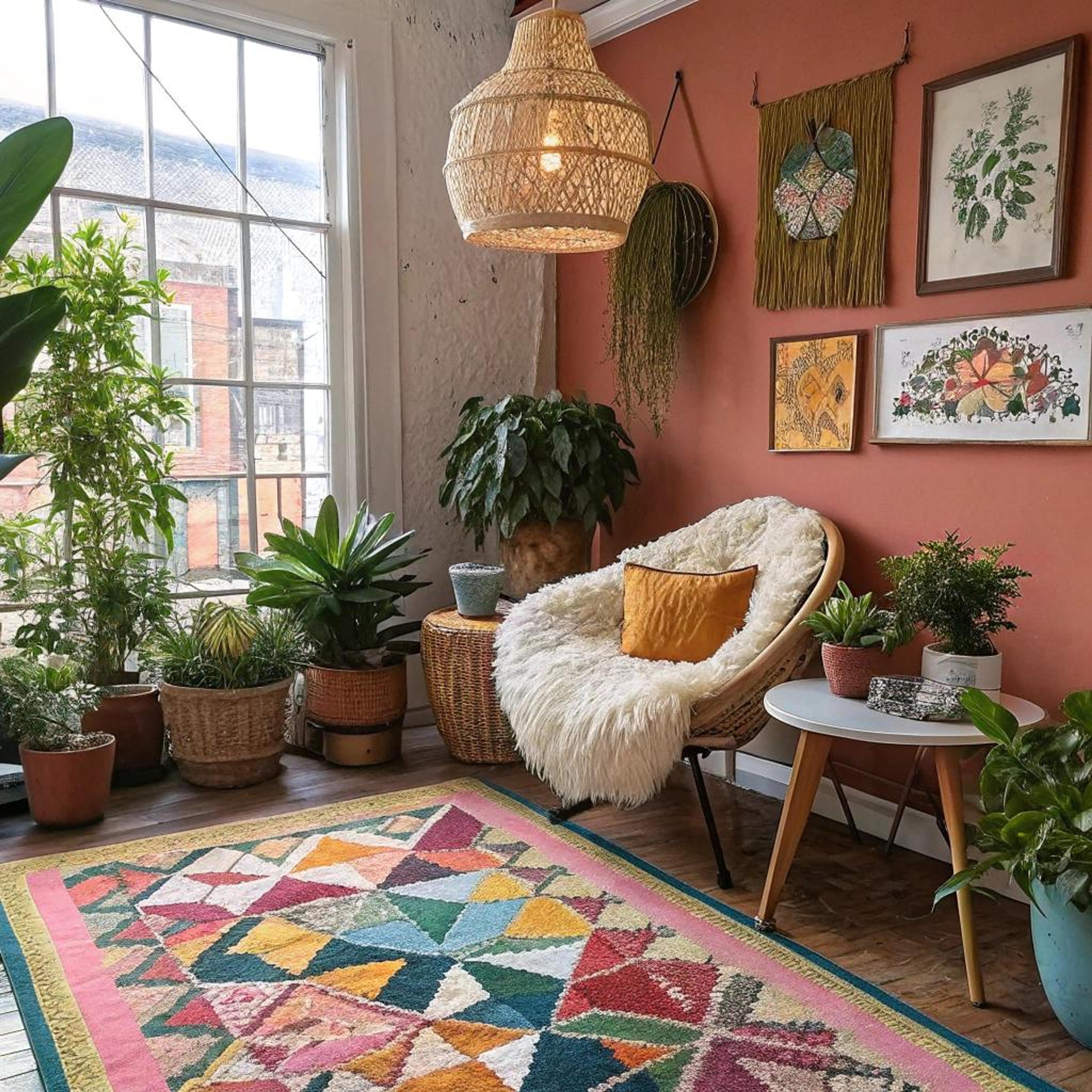 Terracotta muur met kunstmix