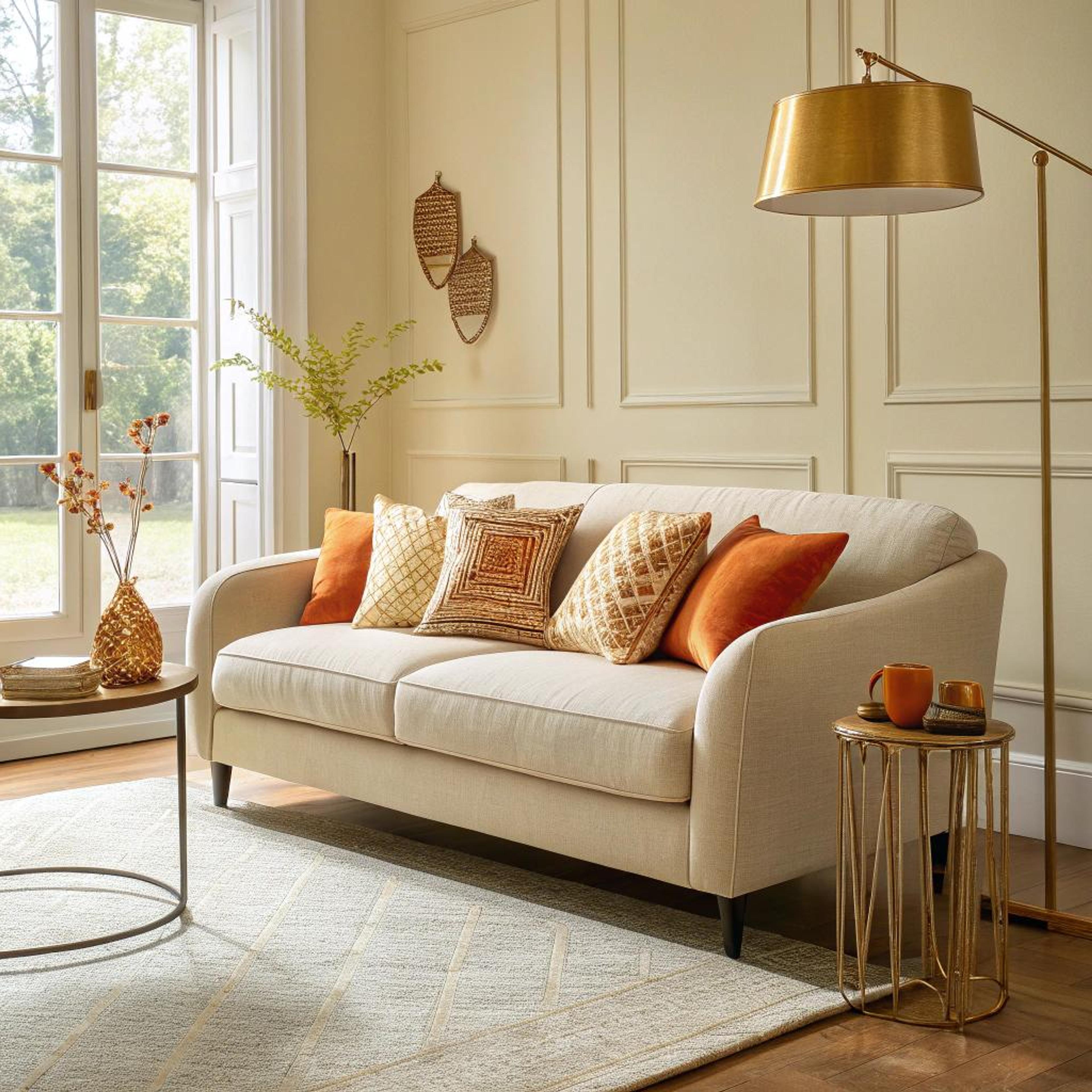 Rond vloerkleed versterkt warmte