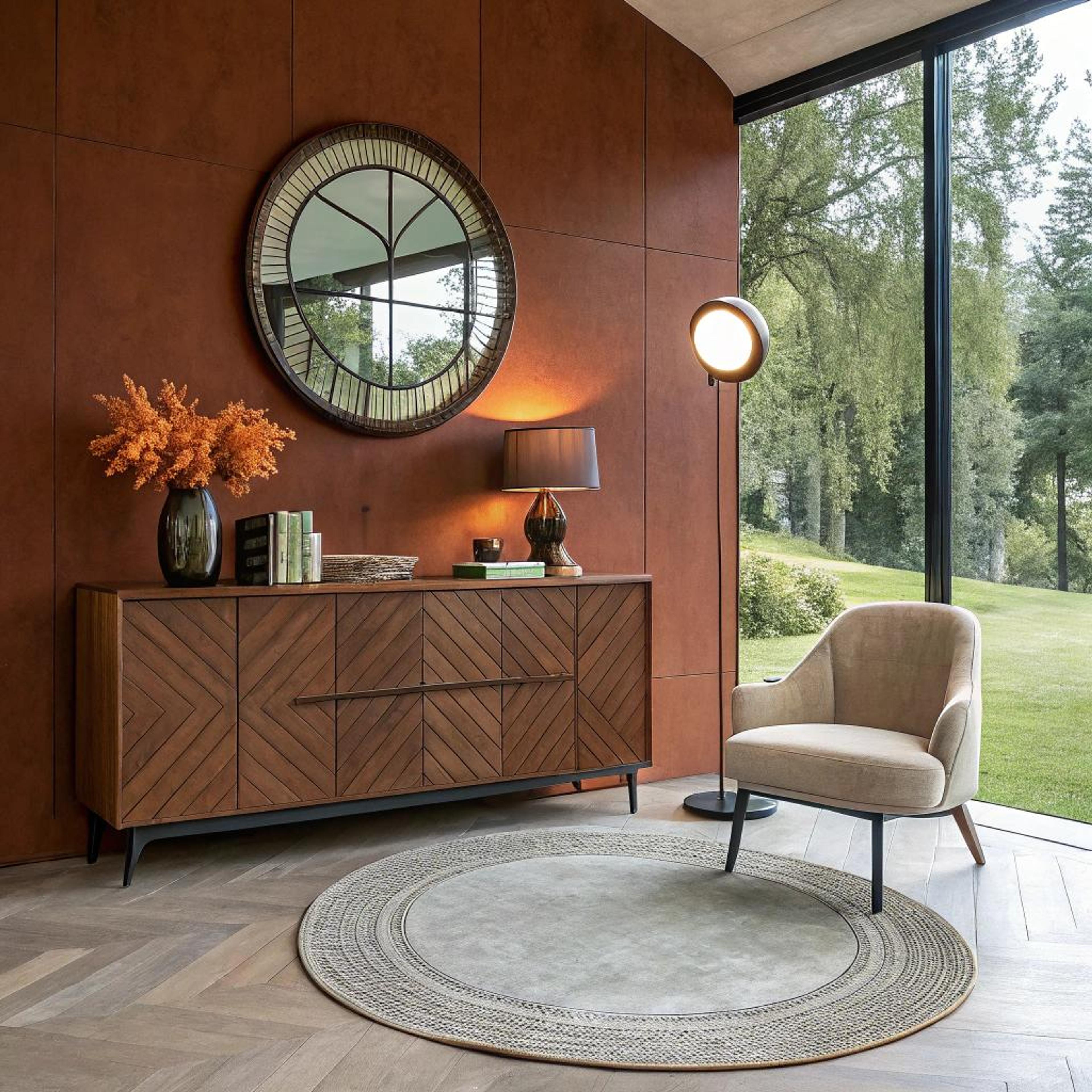 Chevron dressoir als blikvanger