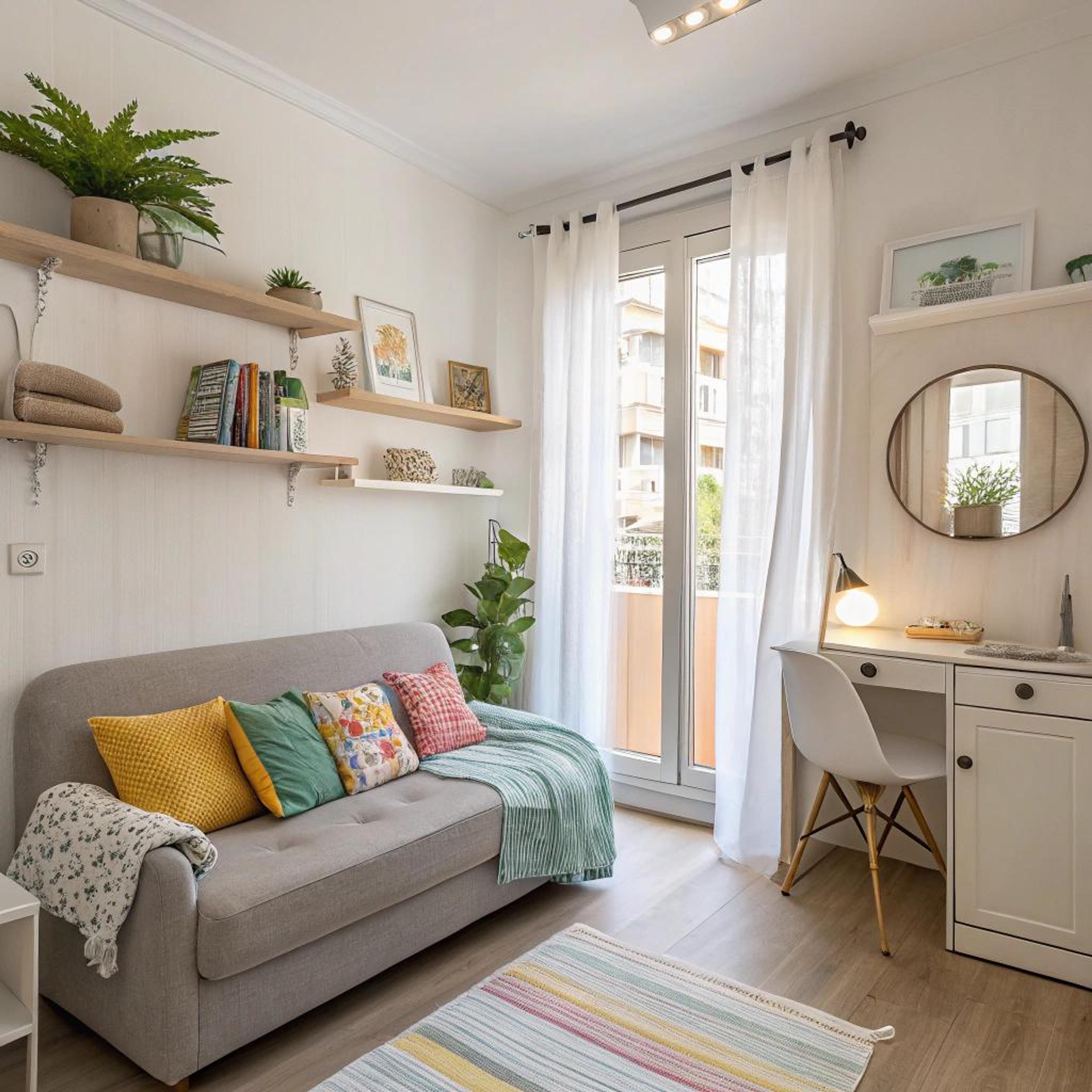 Kleurrijk vloerkleed als blikvanger