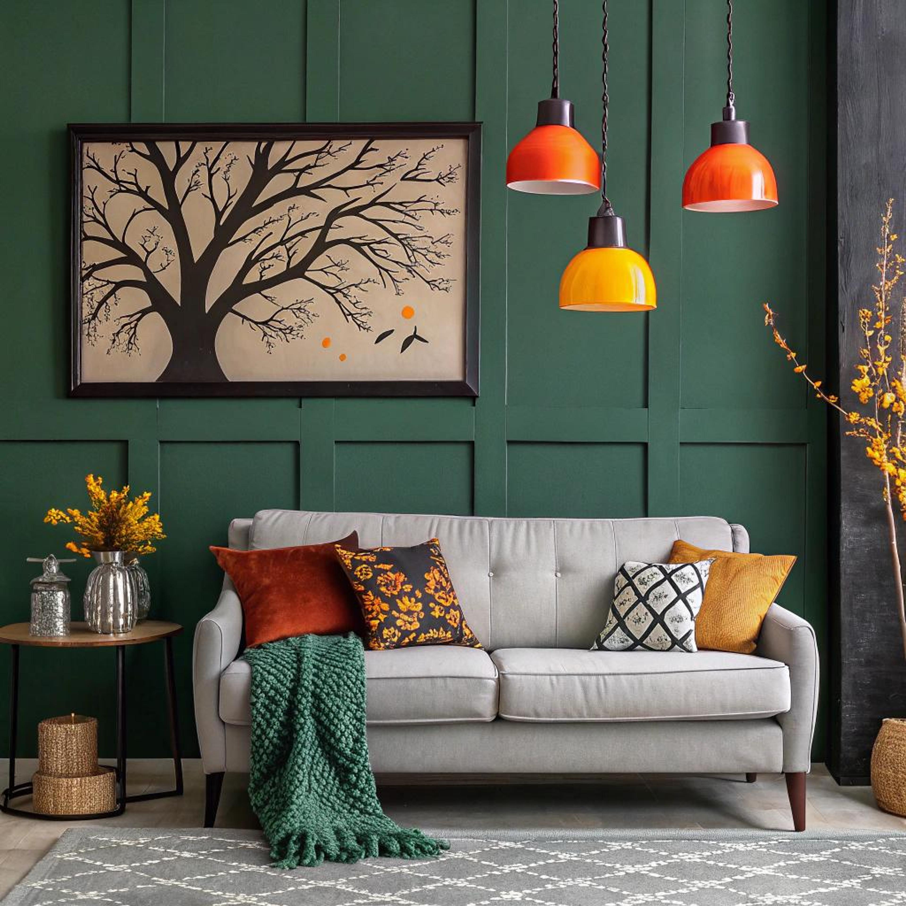 Smaragdgroene muur als statement