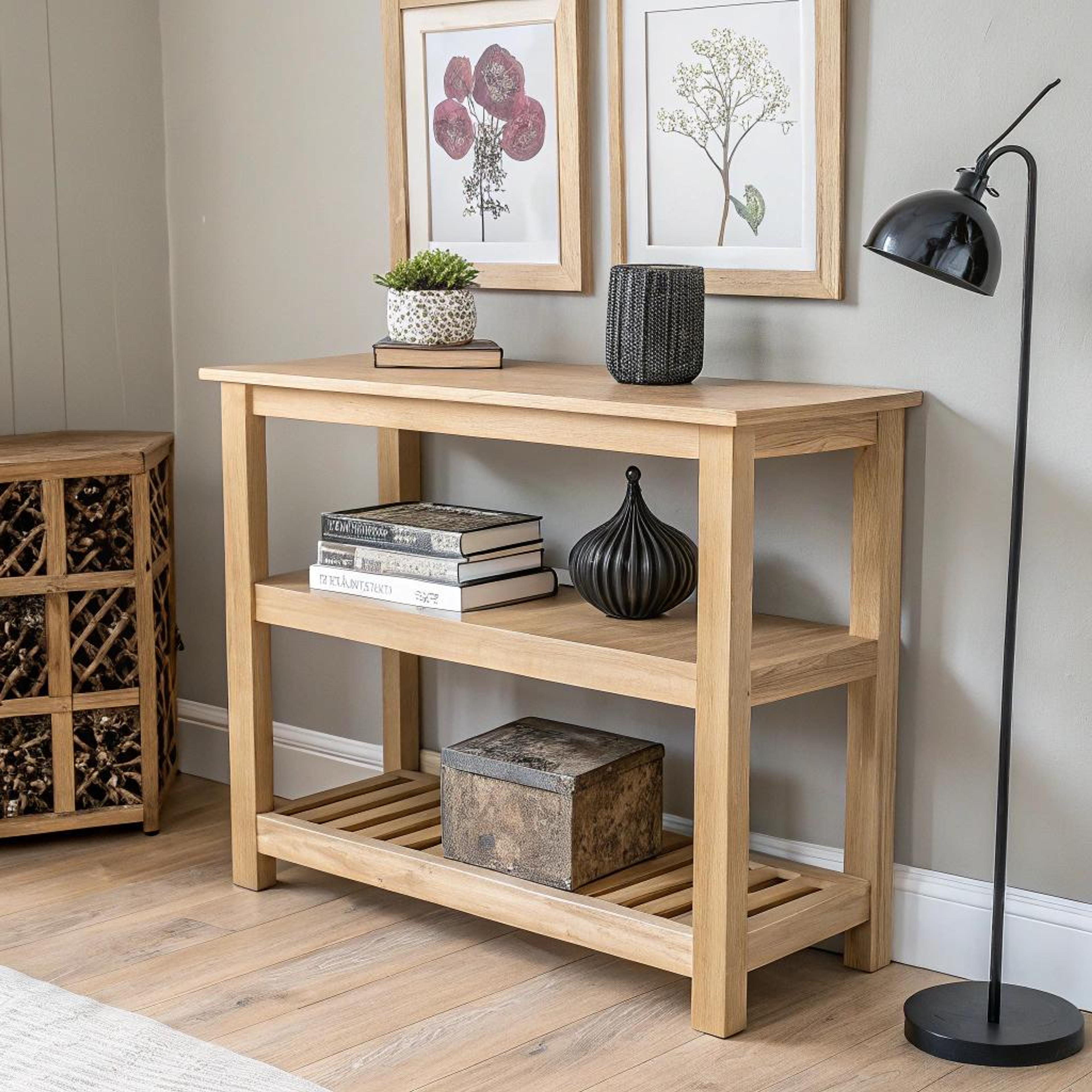 Licht eiken etagère styling
