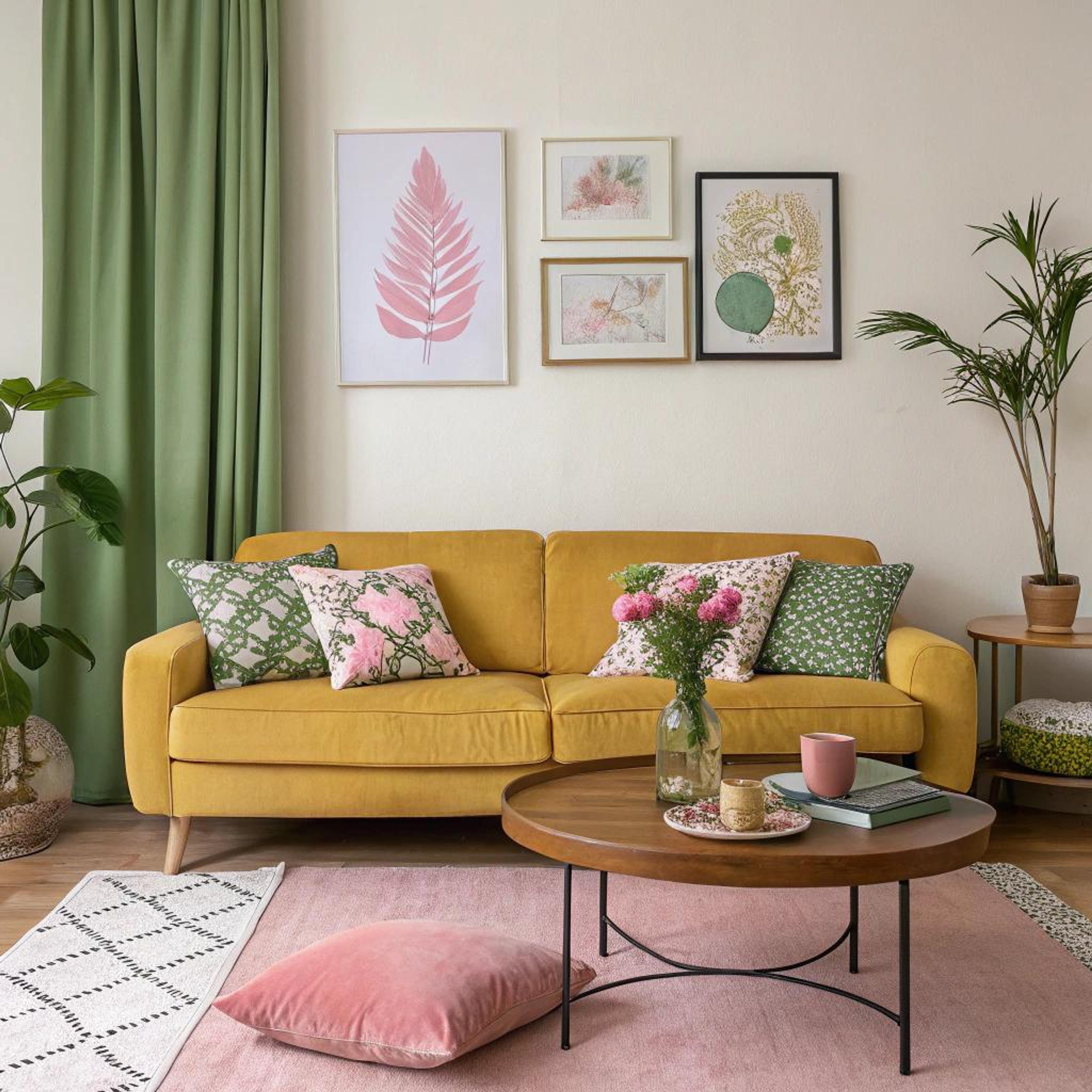 Mosterdgeel en speelse patronen