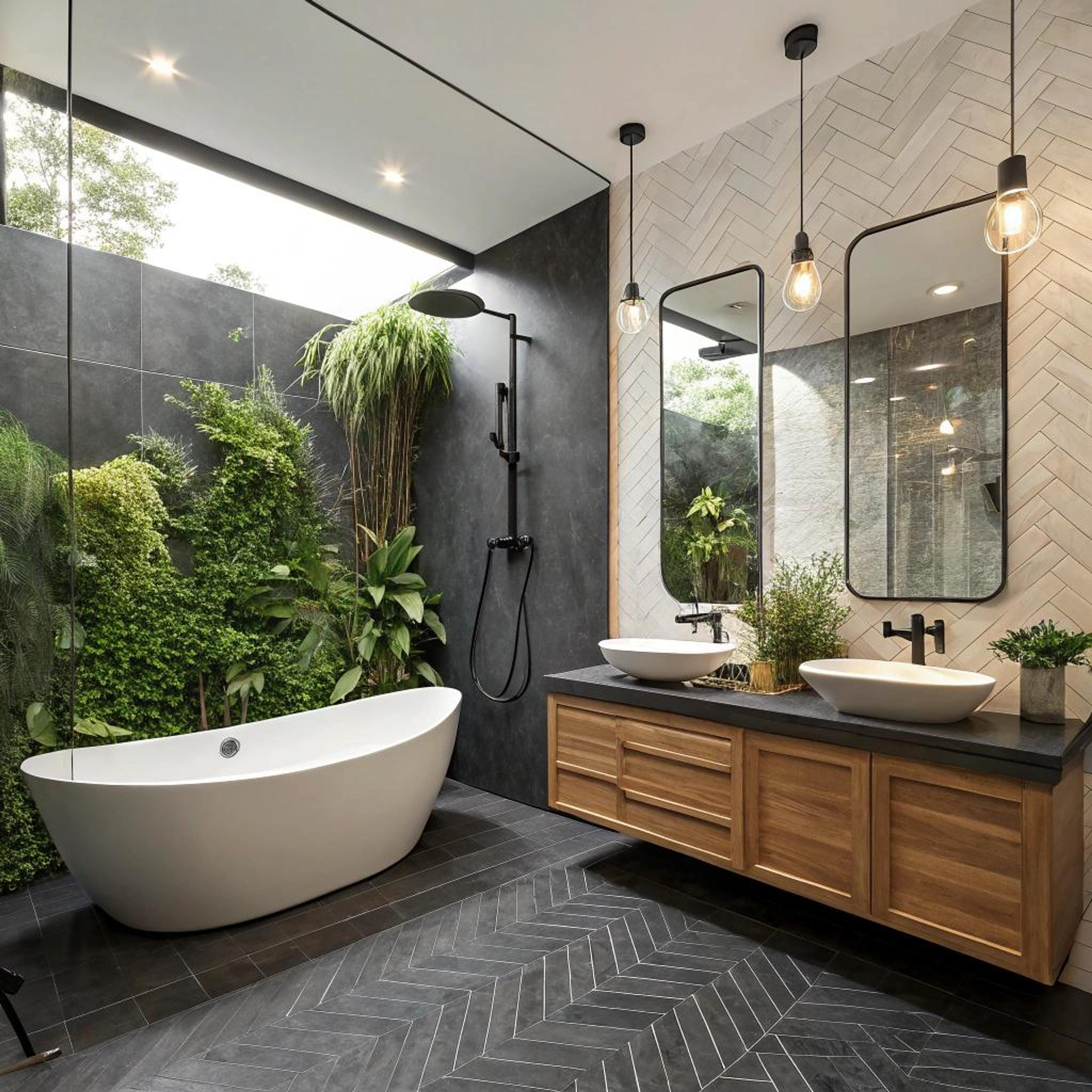 Groen statement met visgraat