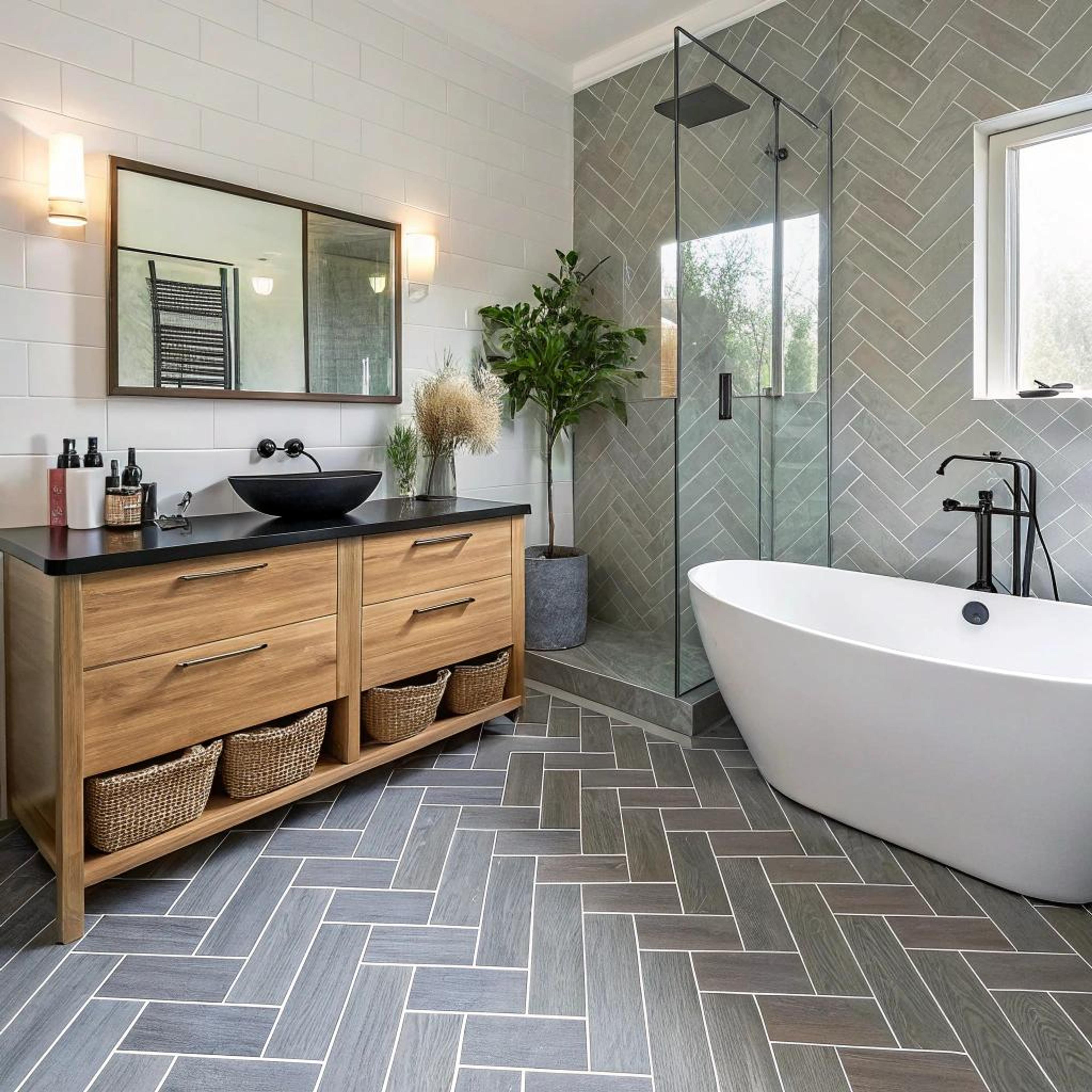 Lichtgrijze visgraat als basis