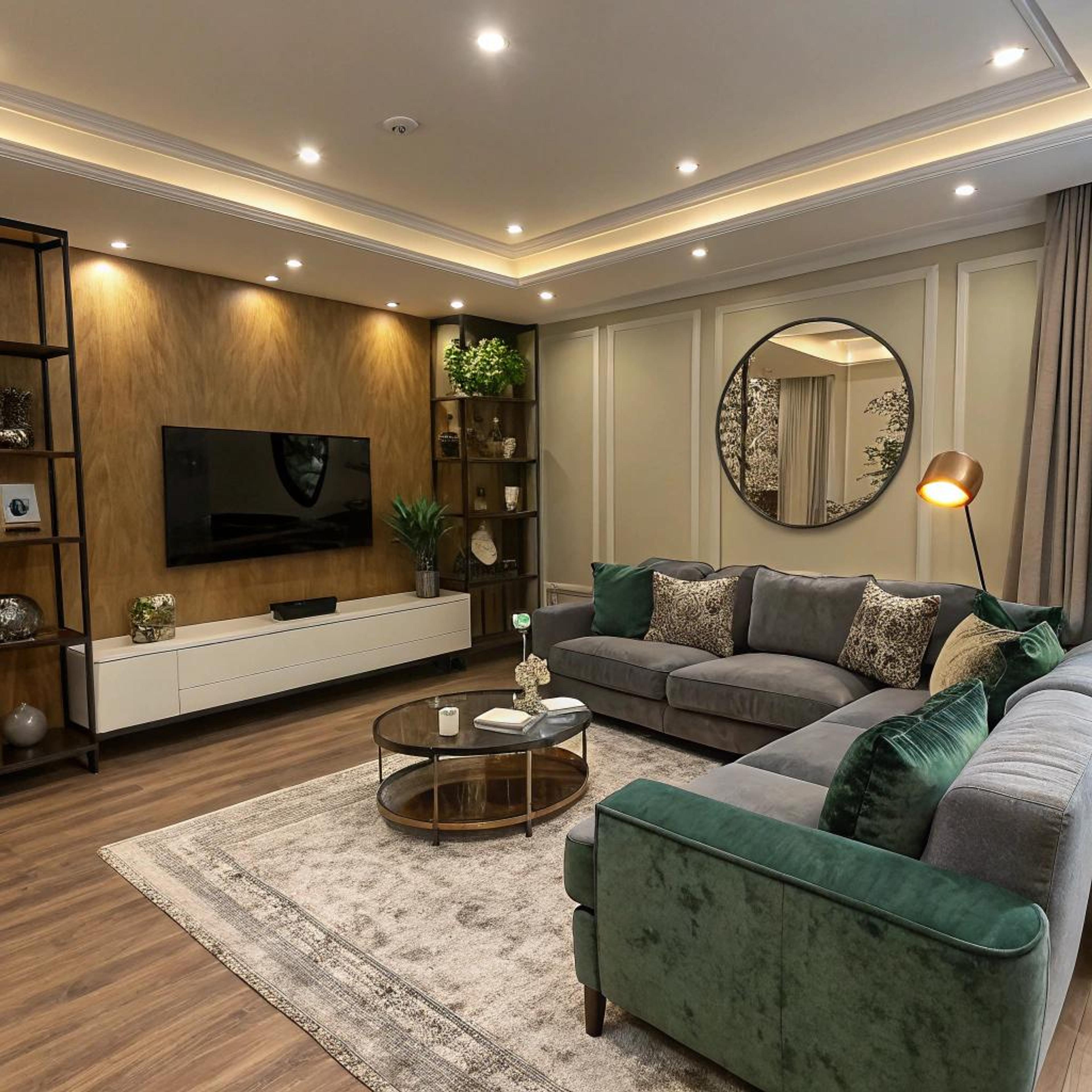 Diepgroen contrast met gentle stone