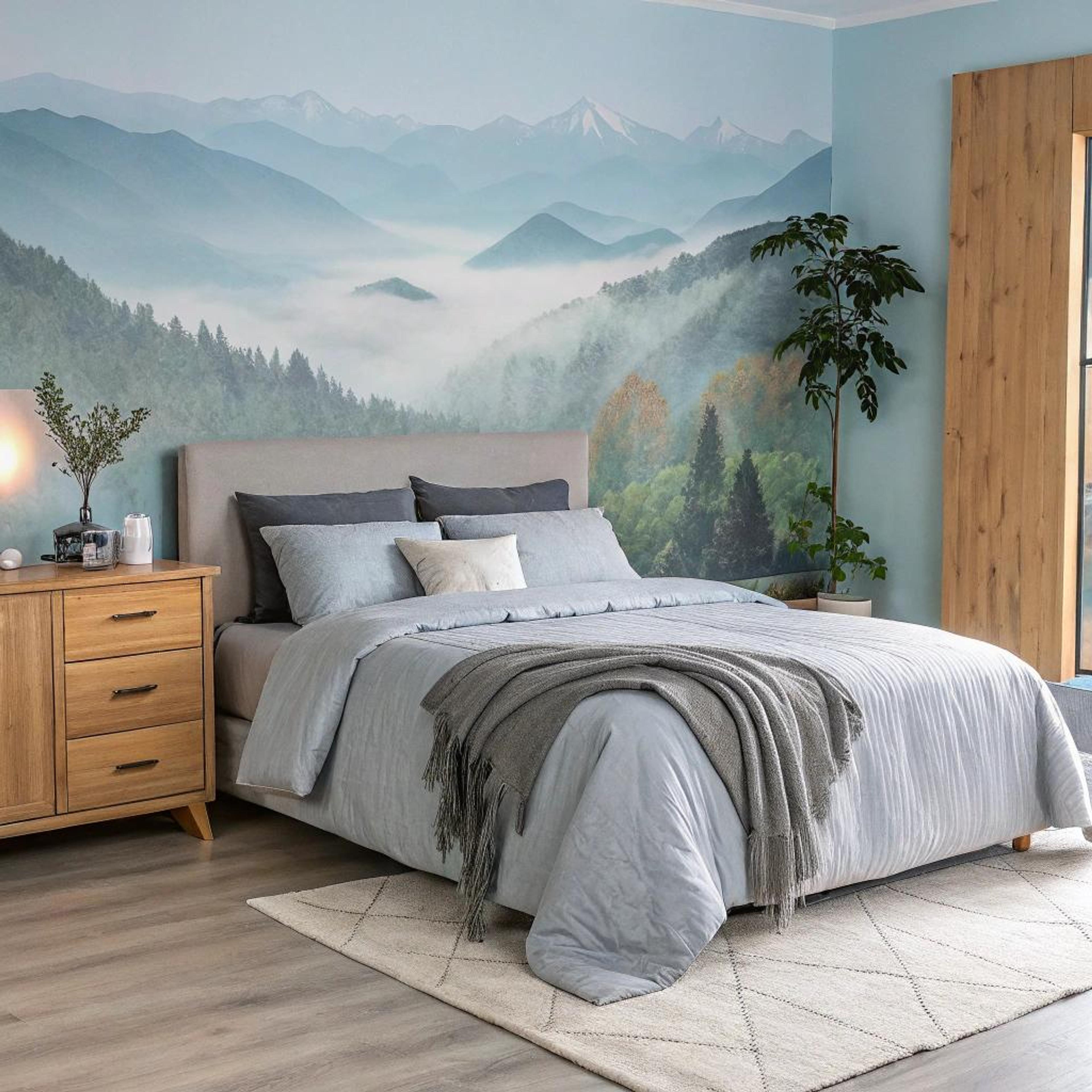 Lichtblauw brengt serene rust