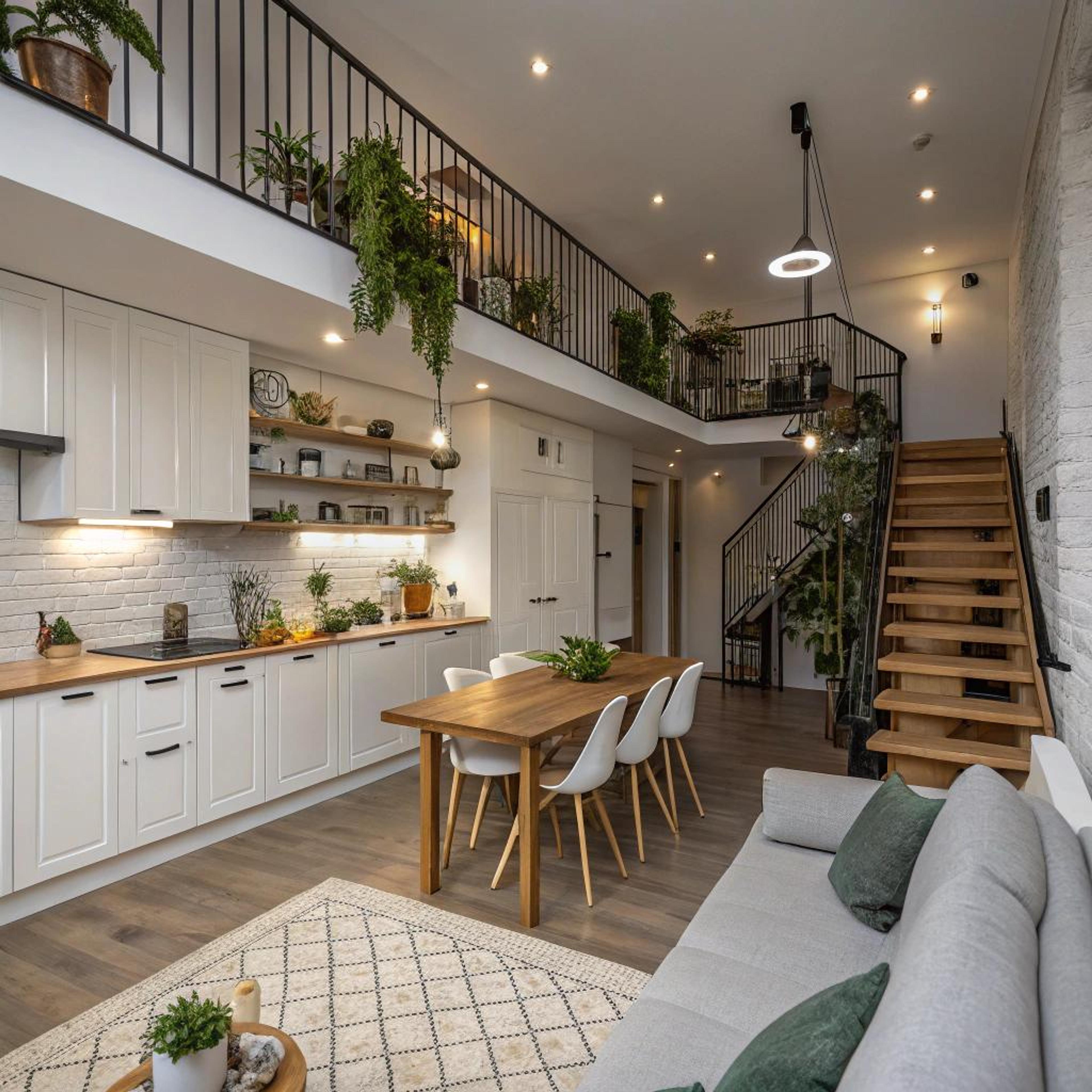 Groen accent vanaf mezzanine