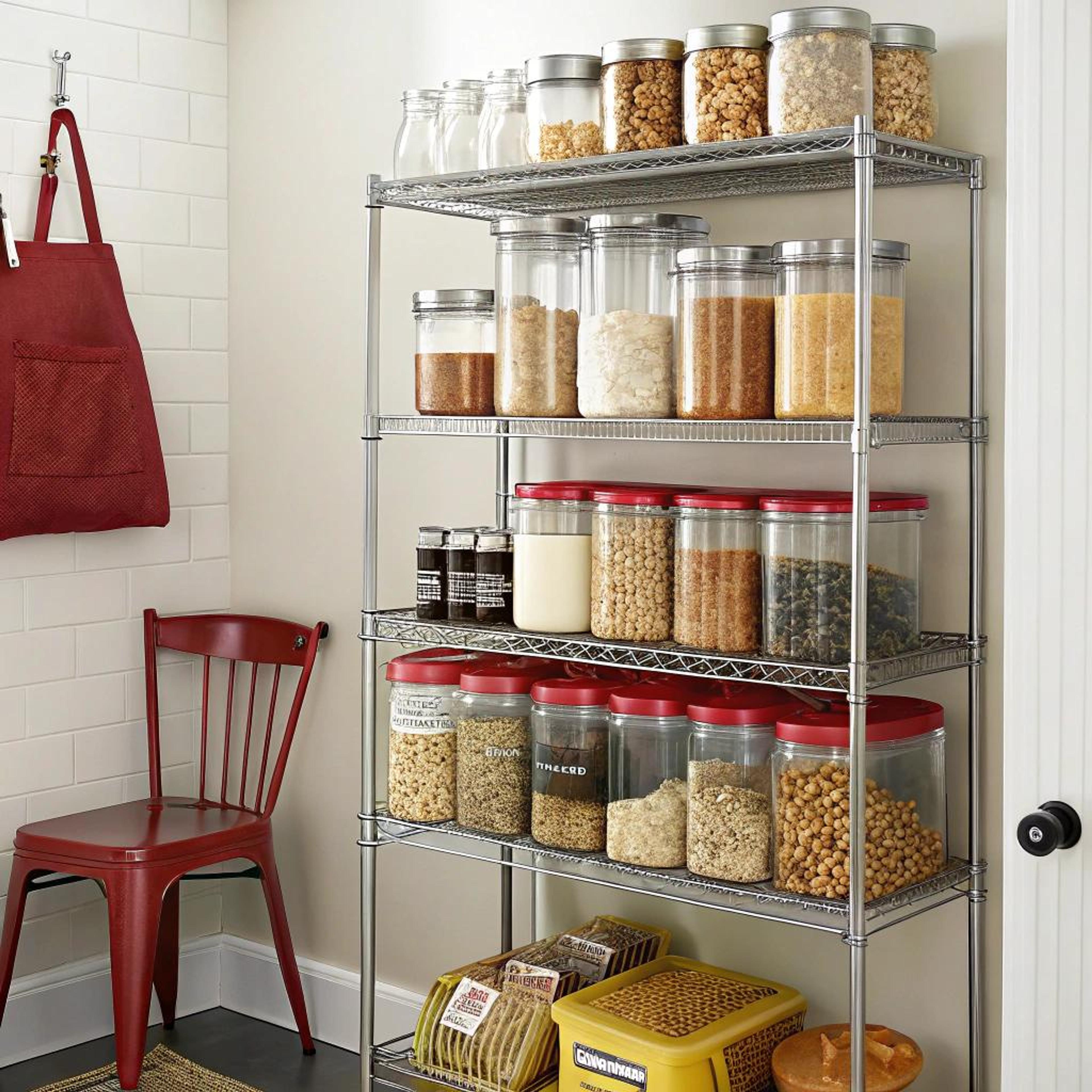 Rode accenten in de berging