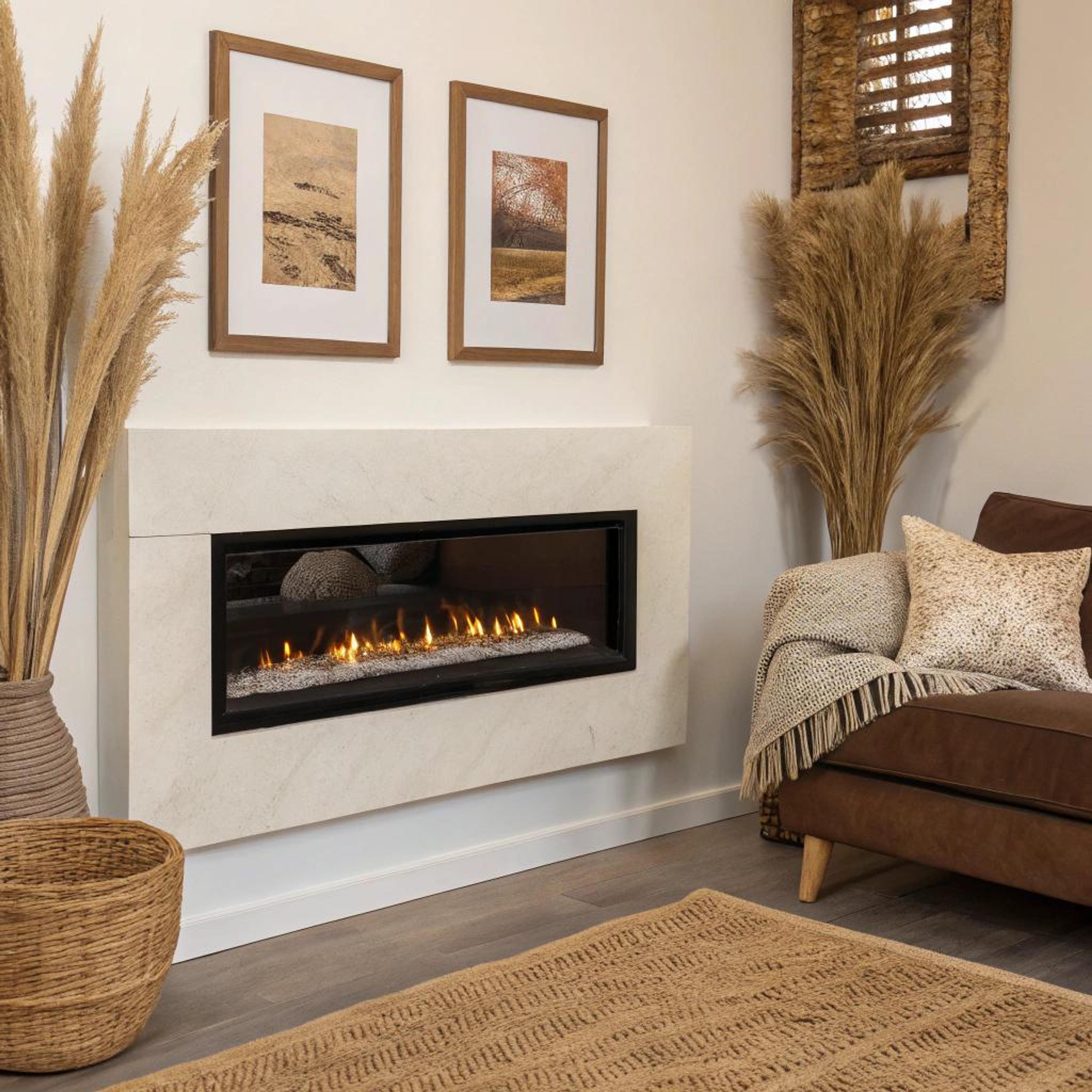 Aardetinten rondom bio-ethanol haard