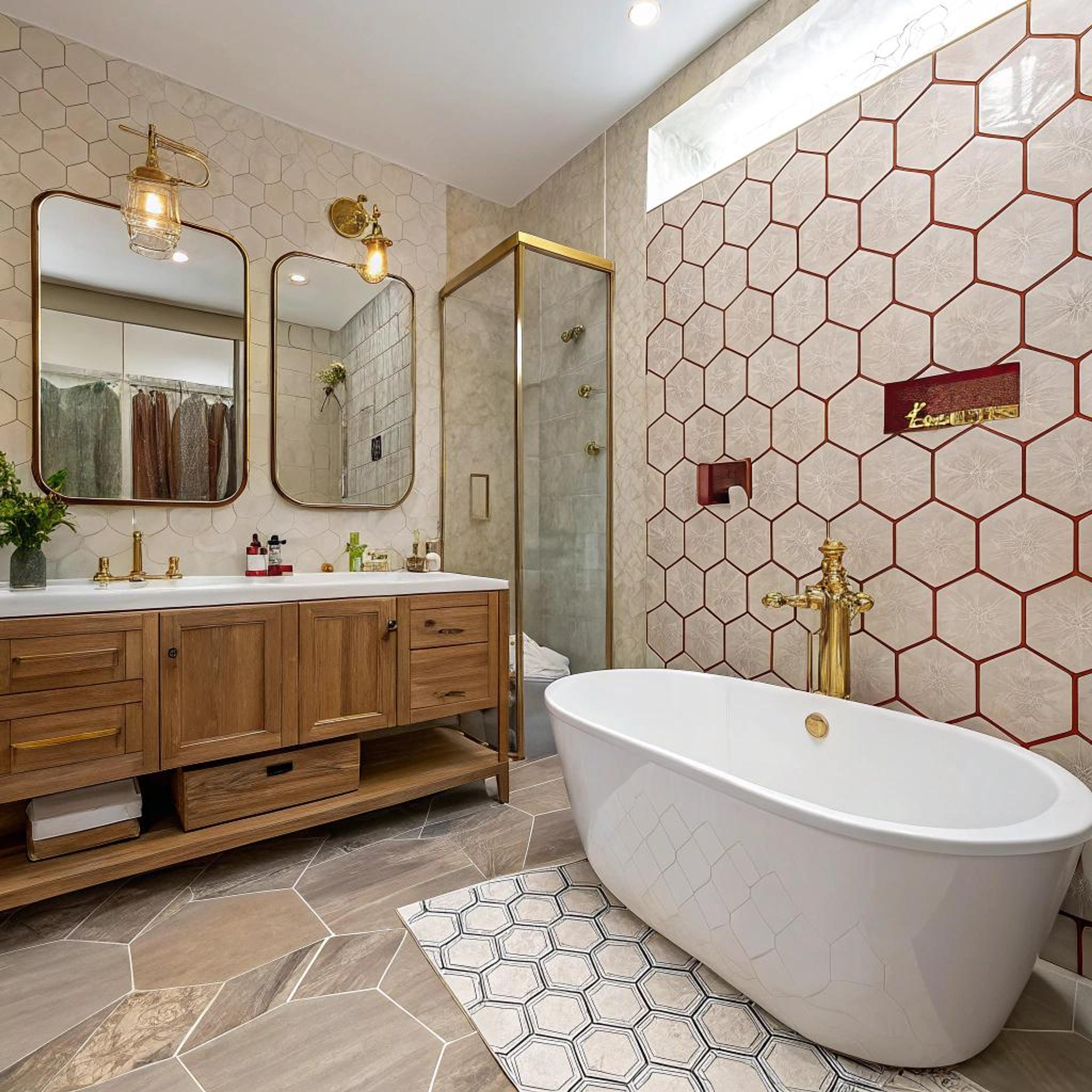 Rode tegelrand als eyecatcher