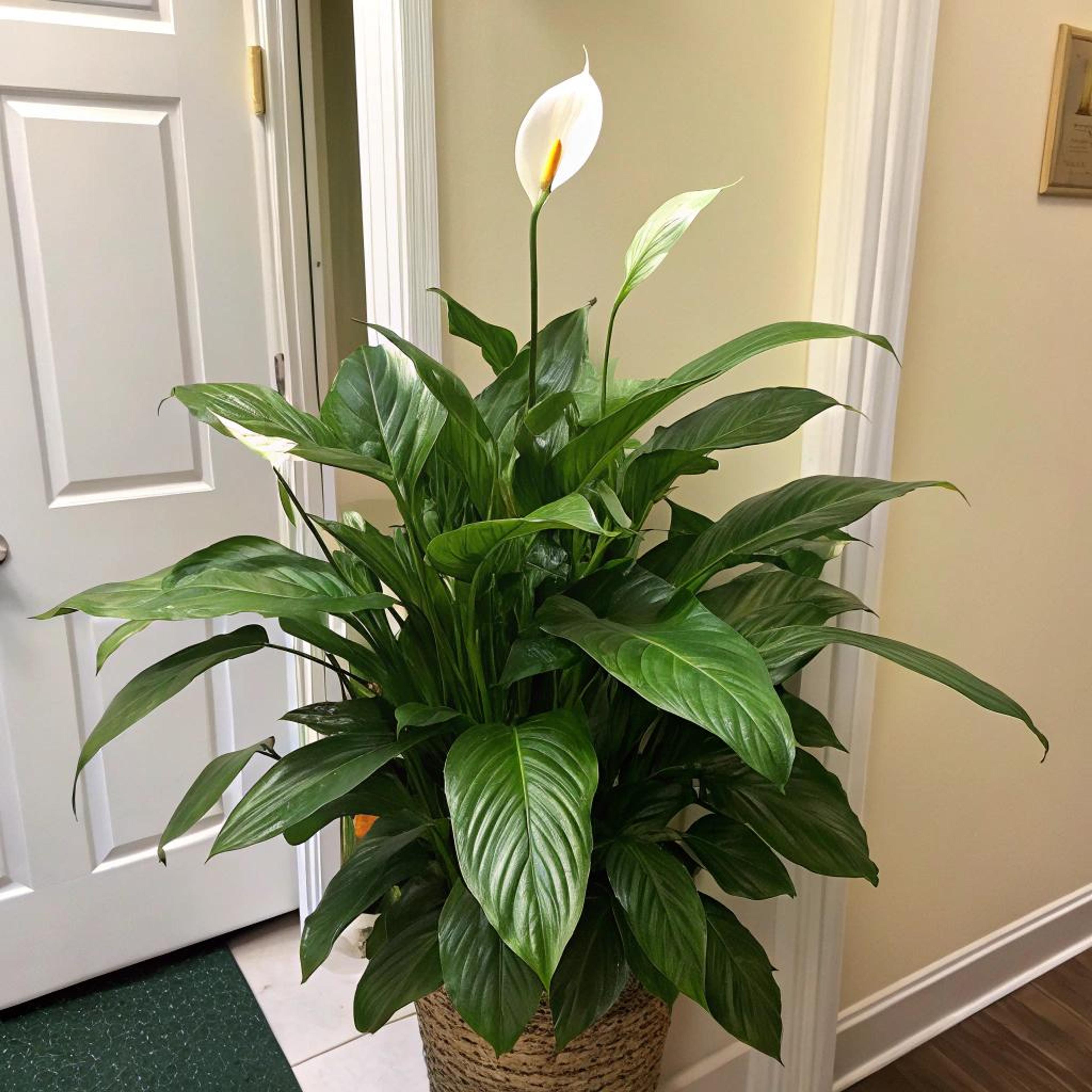 Witte bloem tegen beige muren