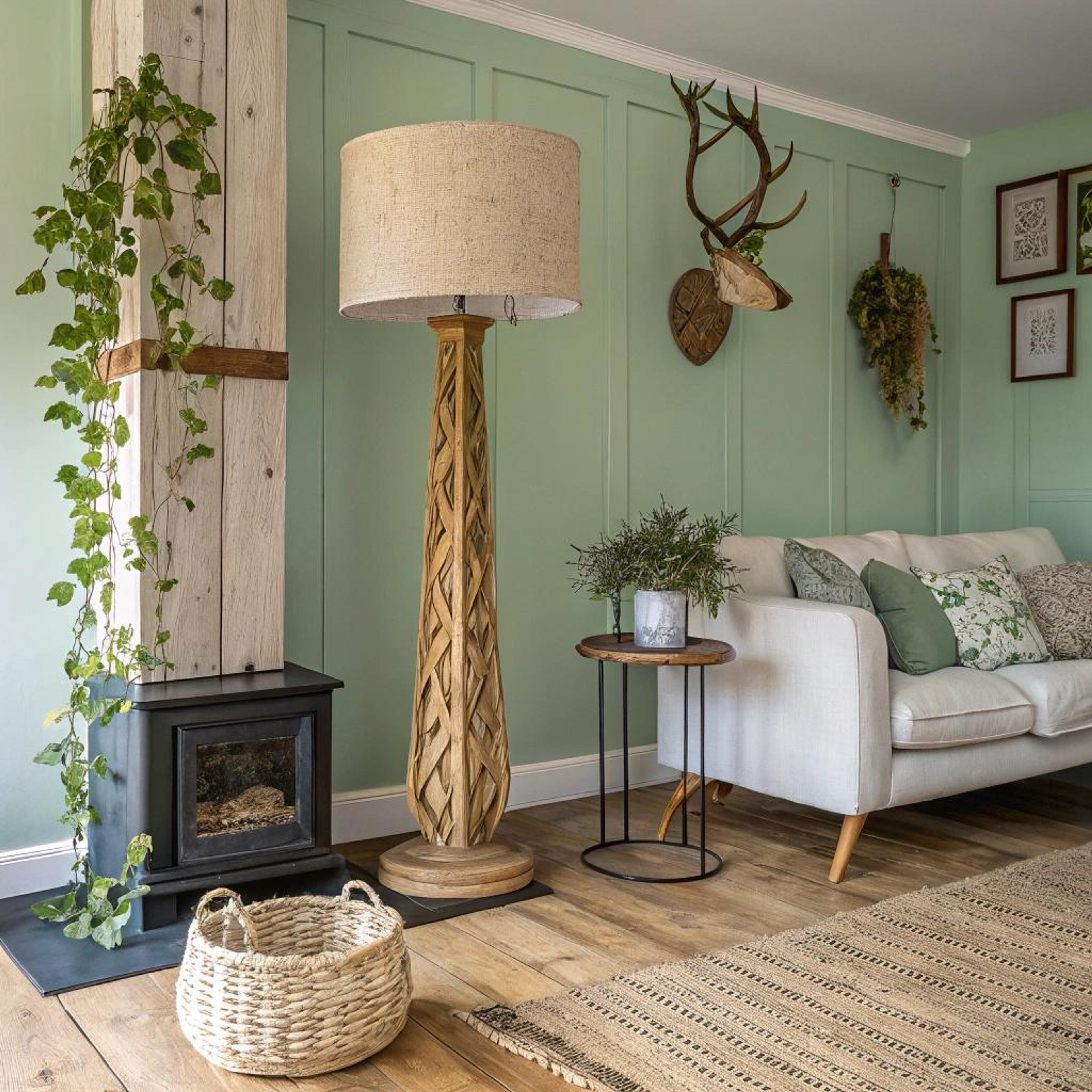 Rustieke details met groenaccenten