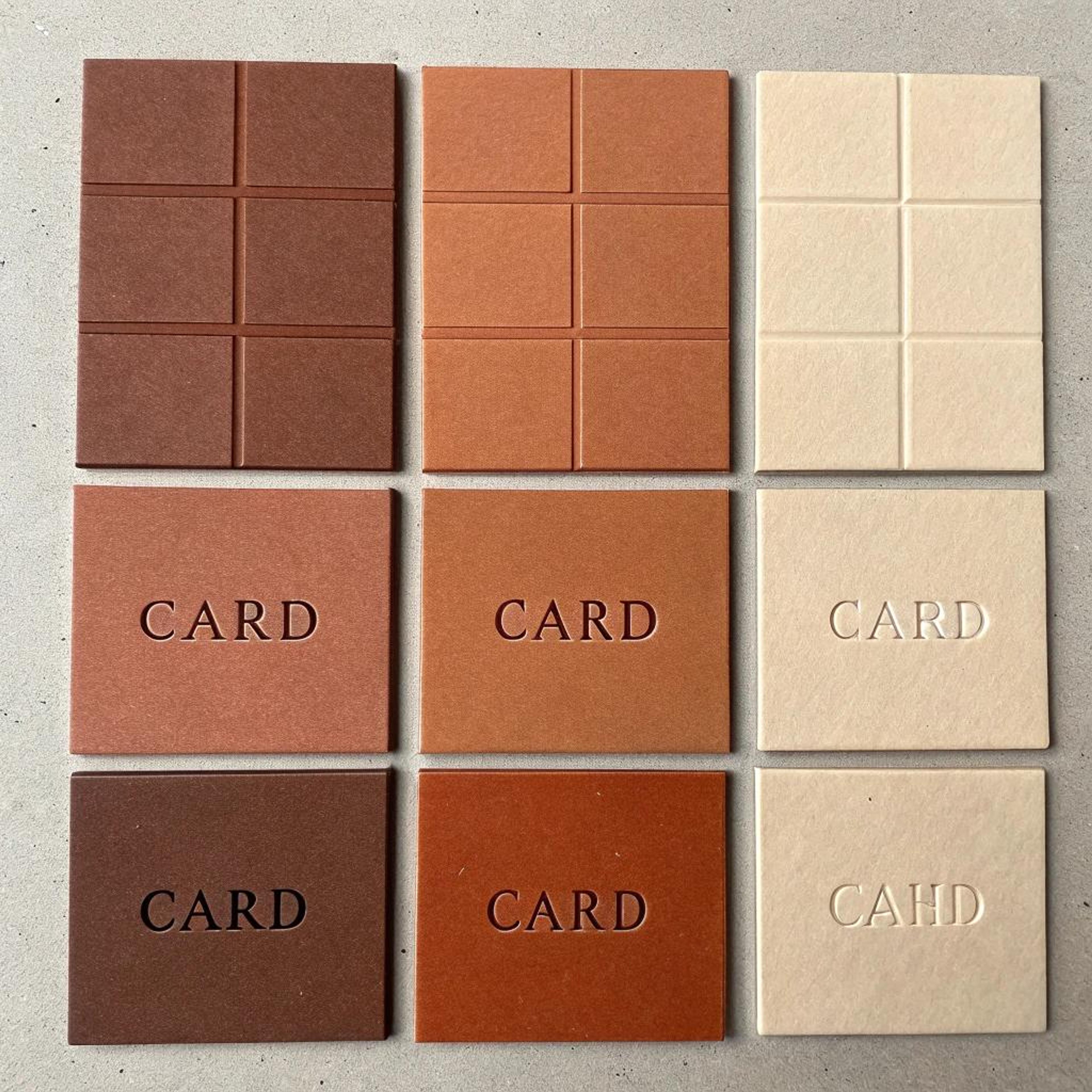 Kleuroverloop met terracotta kaarten