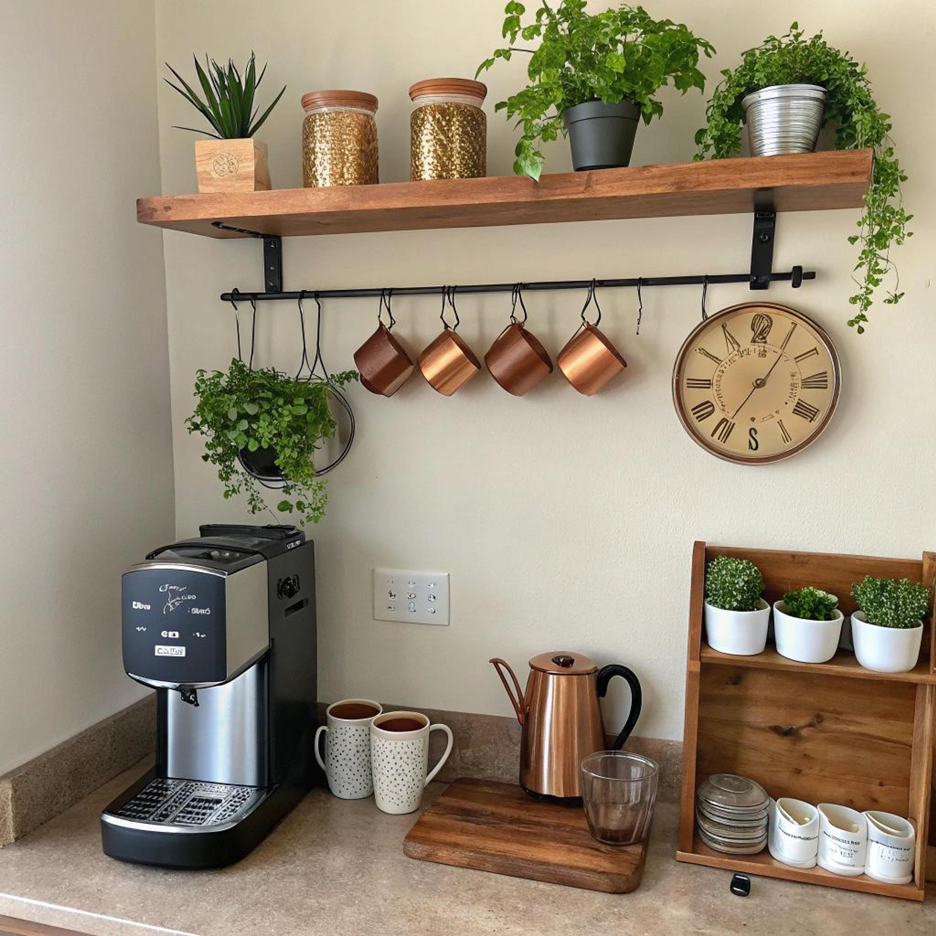 Koperen accenten en warm hout