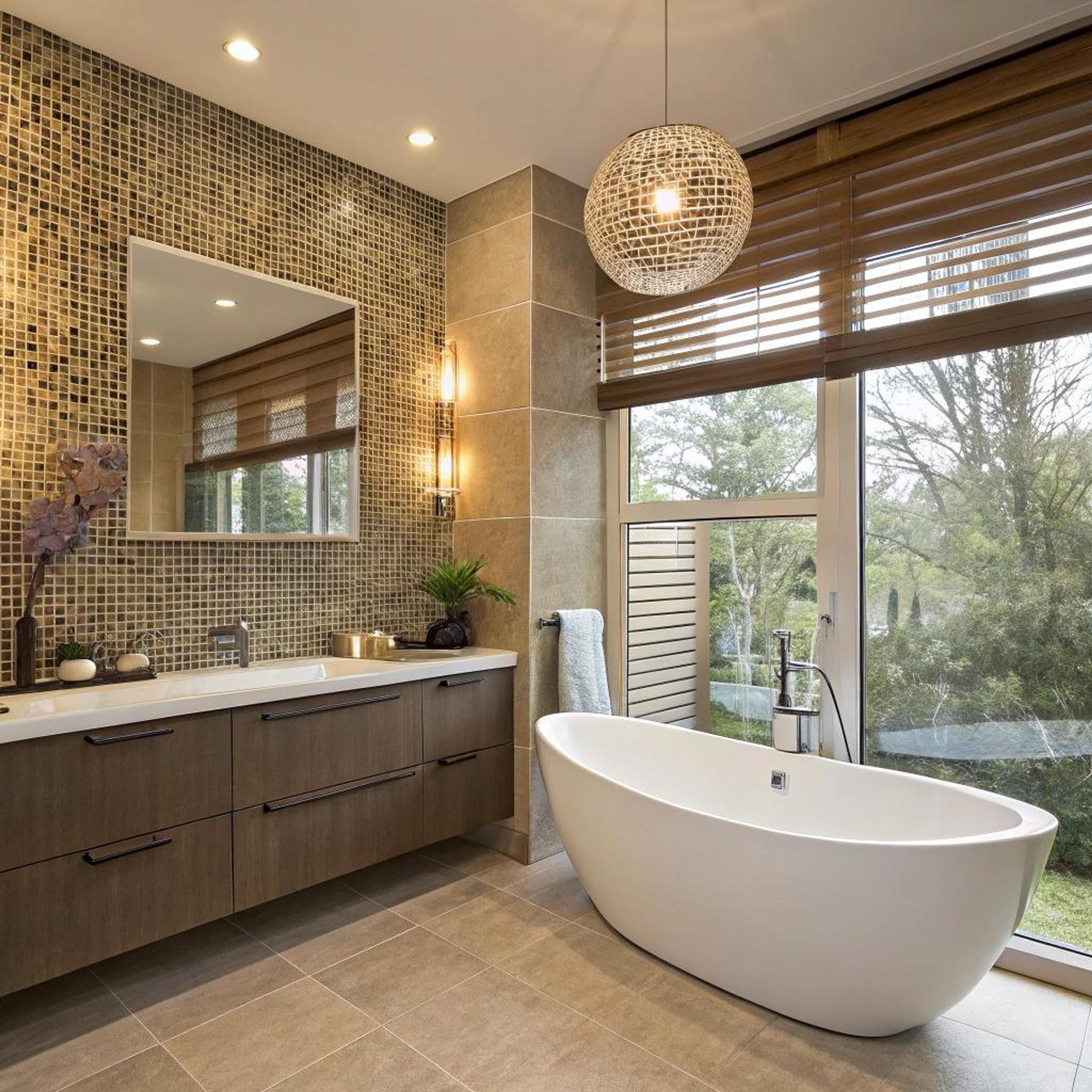 Aardetinten en mozaïekwand