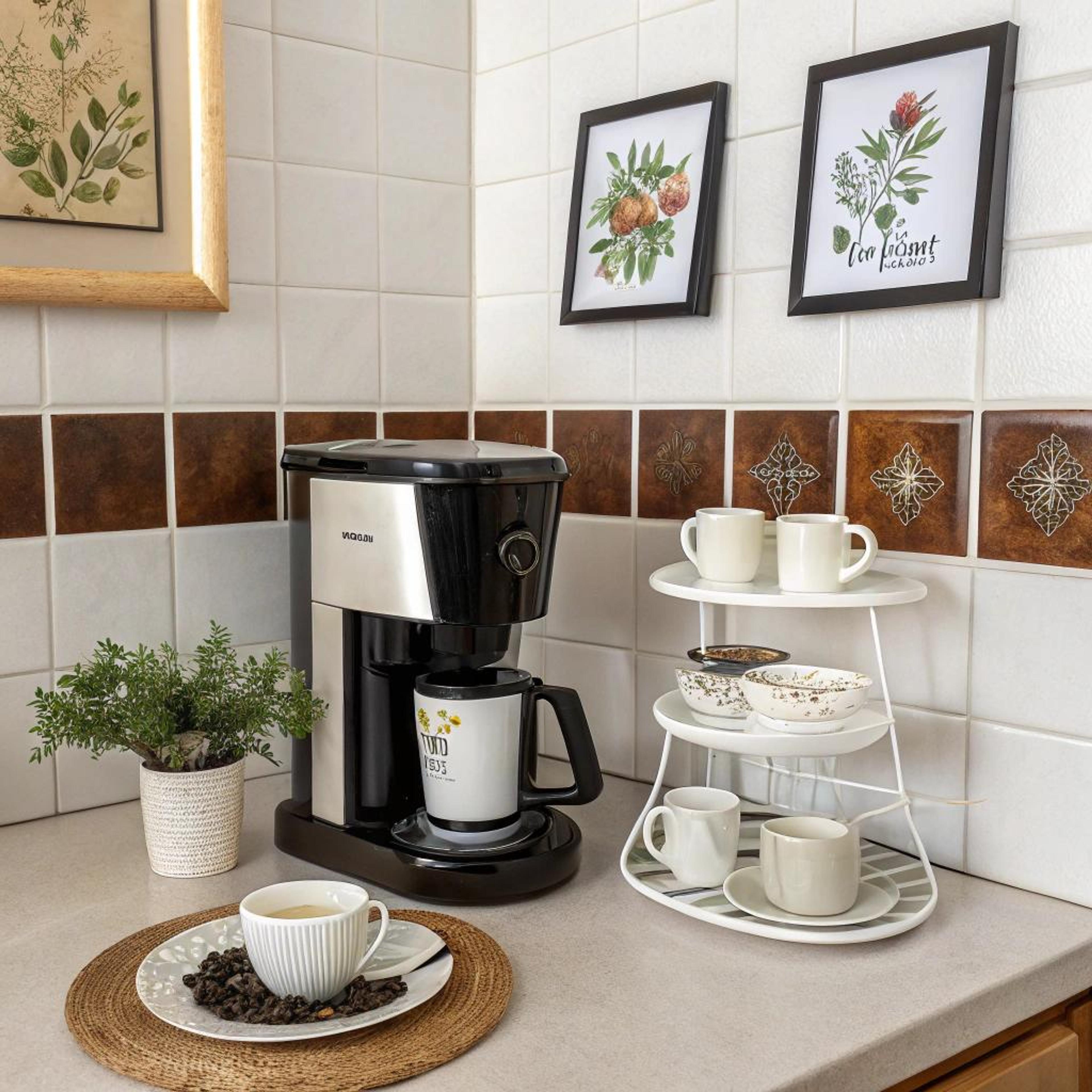 Zwarte koffiemachine als blikvanger