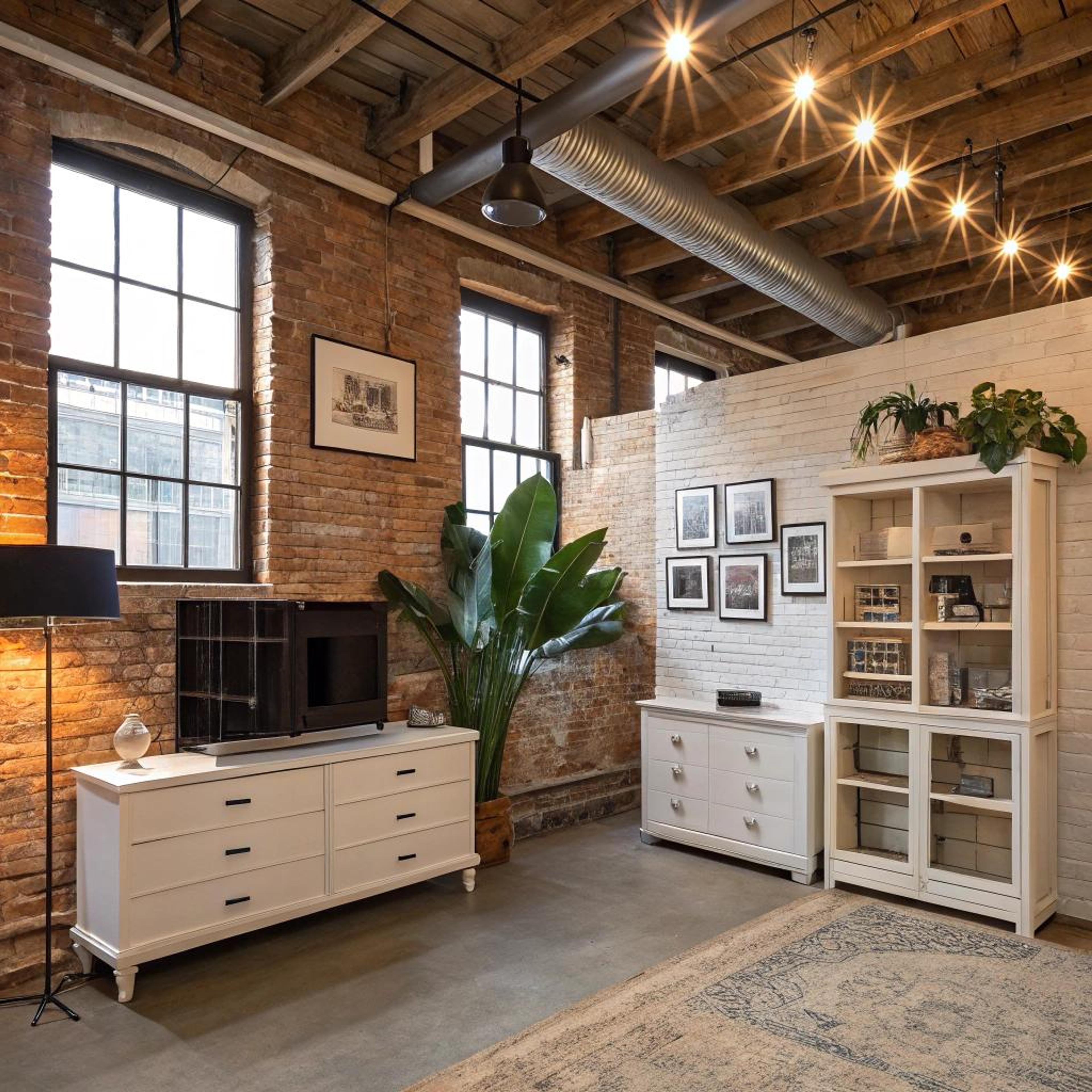 Bakstenen muur en vintage charme