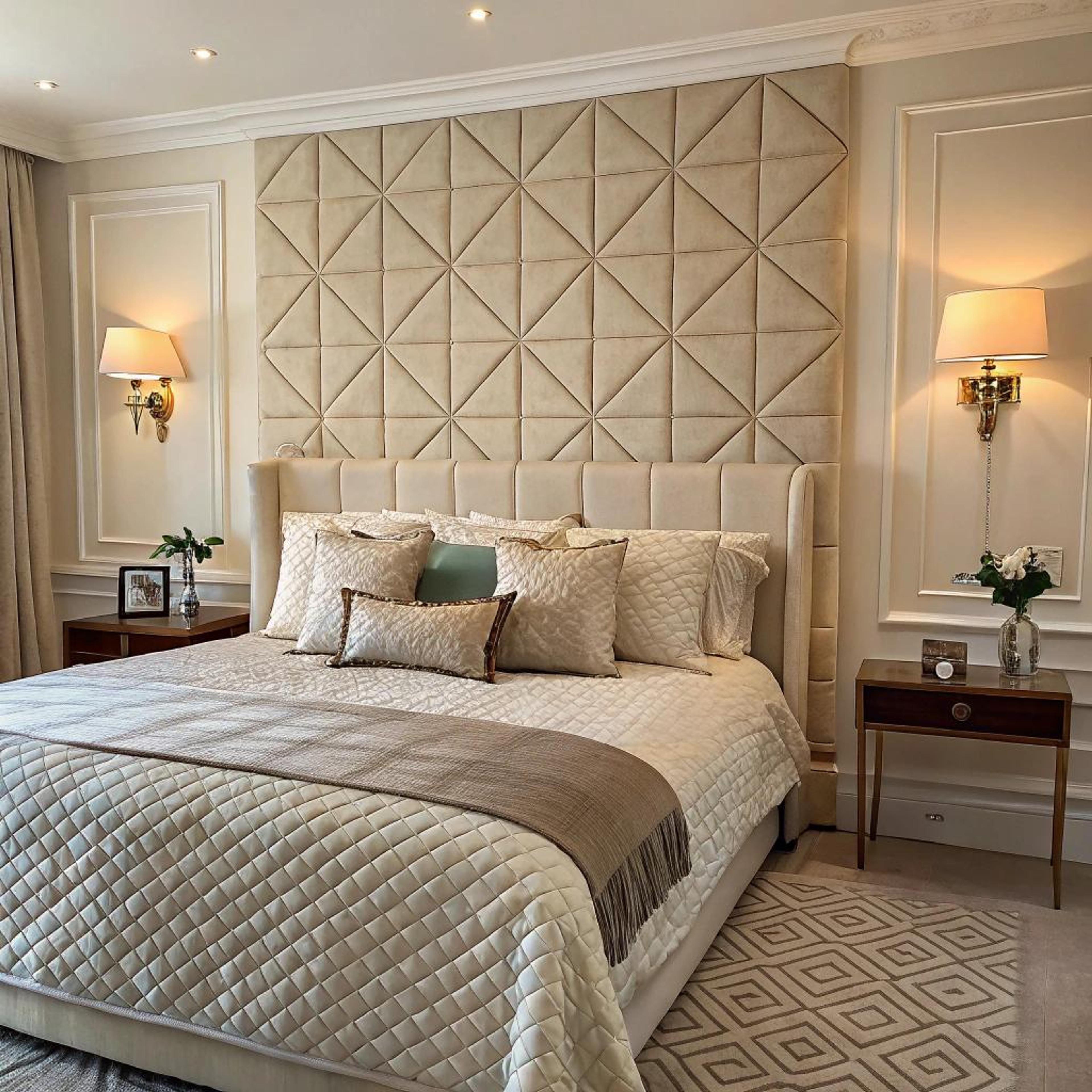 Quilted hoofdbord voor extra luxe