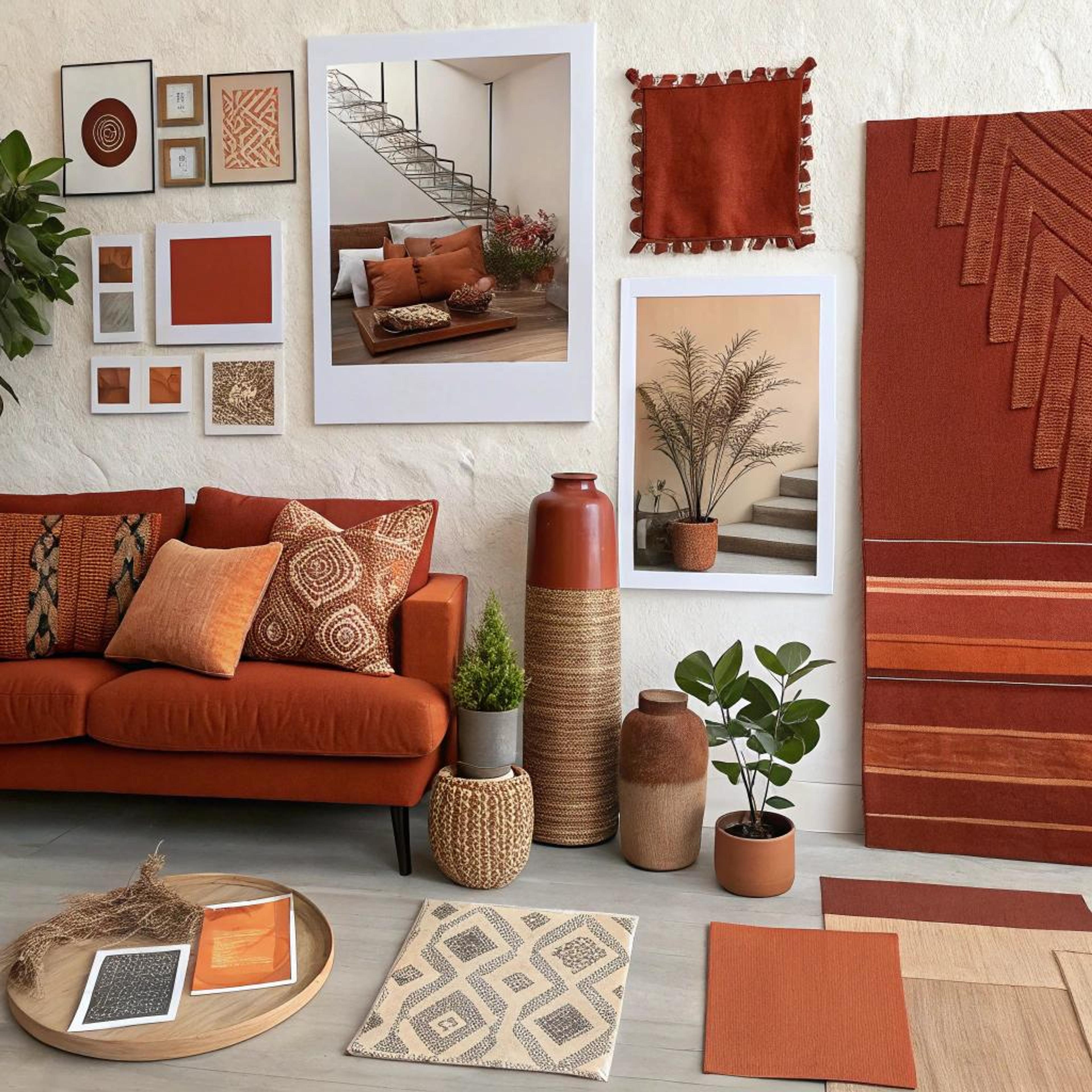 Terracottabank met patrooncombinaties