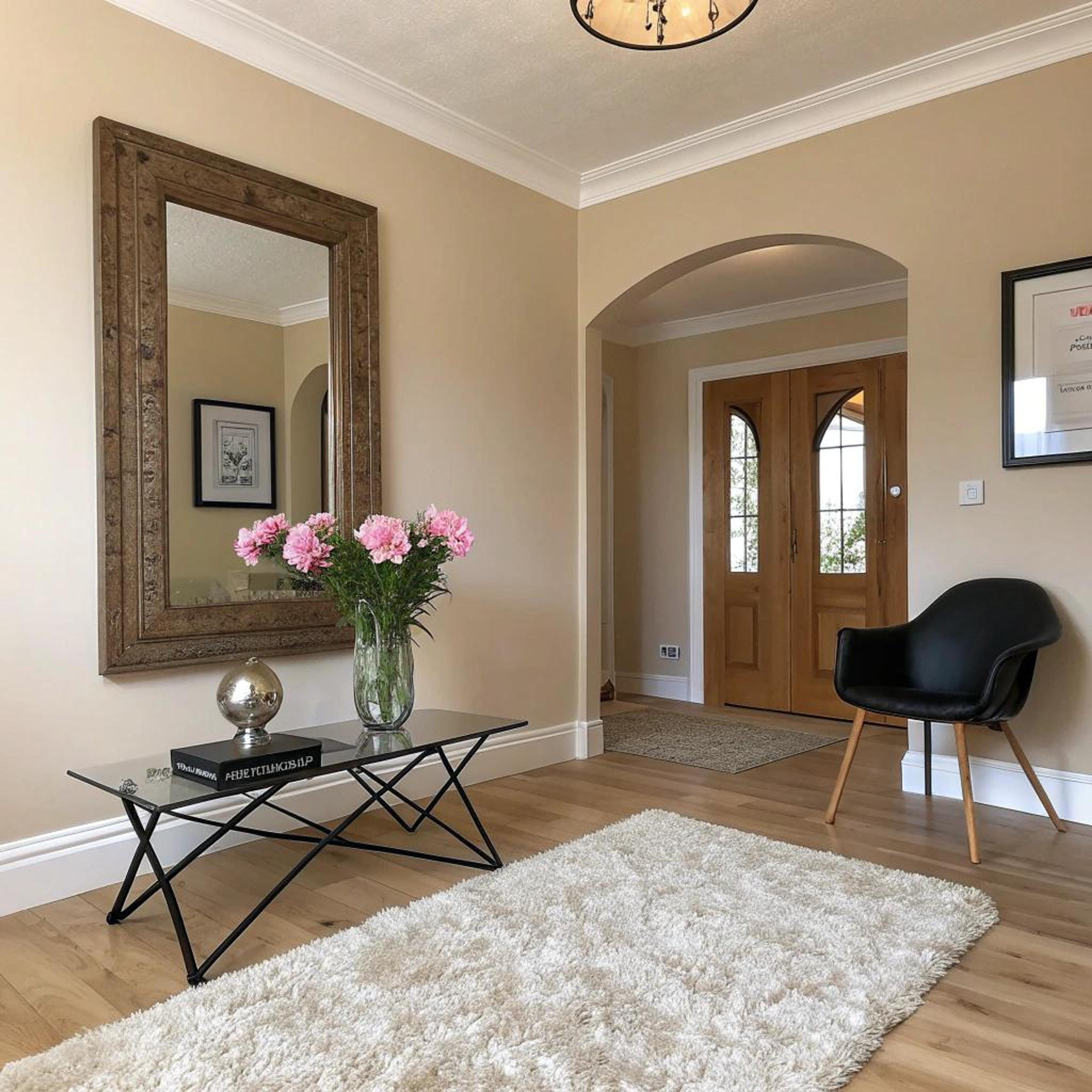 Vloerkleed layering bij de entree