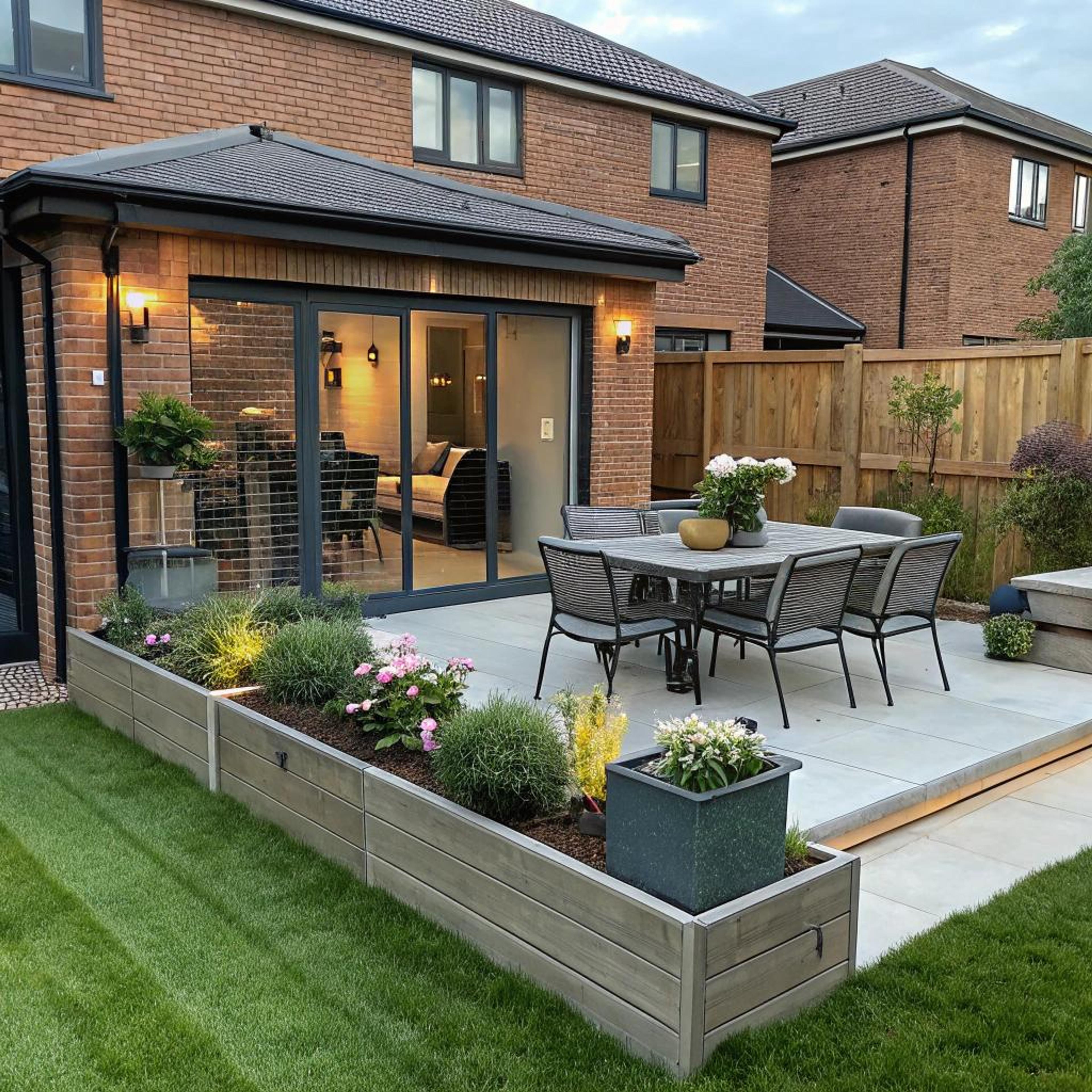 Houten plantenbakken als eyecatcher