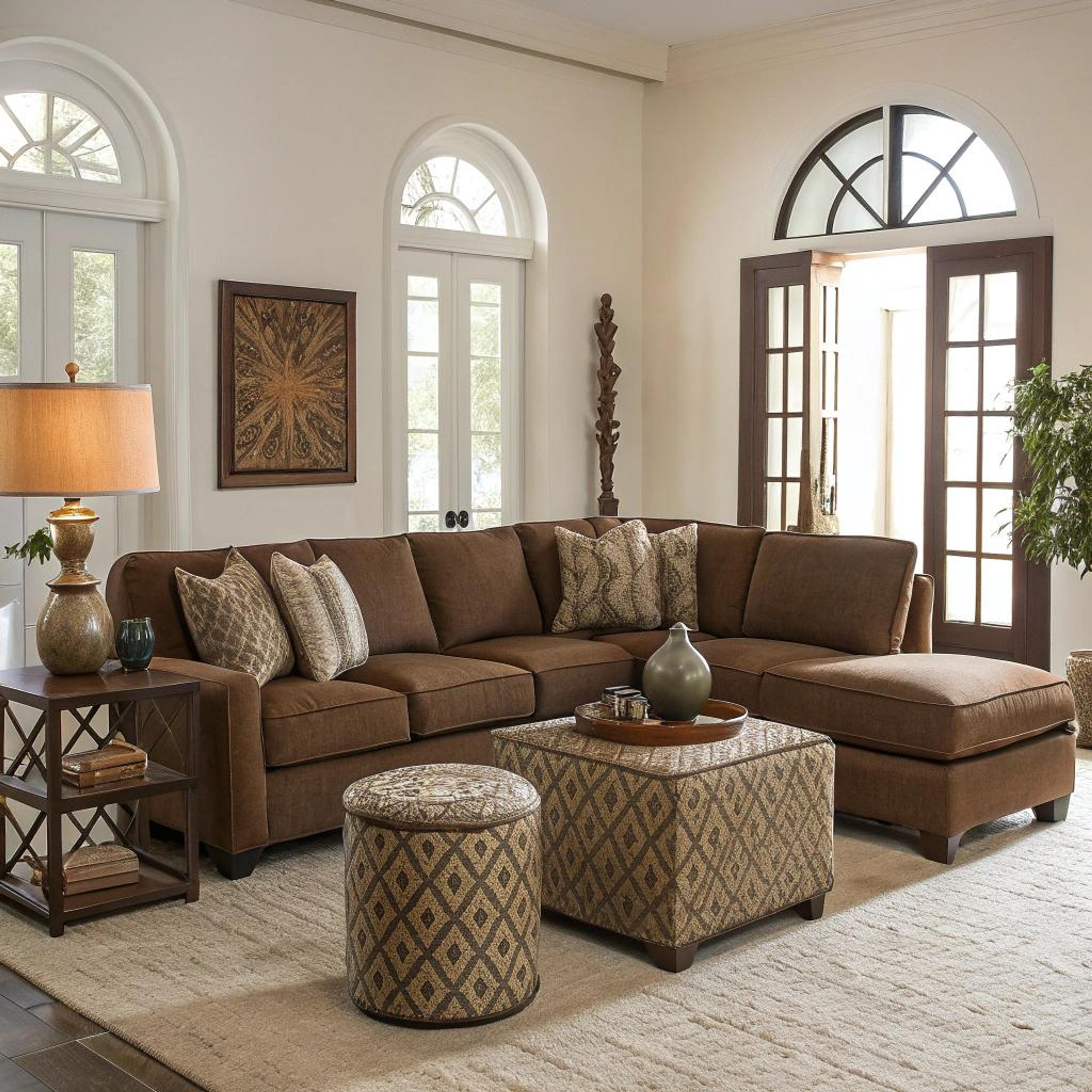 Geometrische vormen bij hoekbank