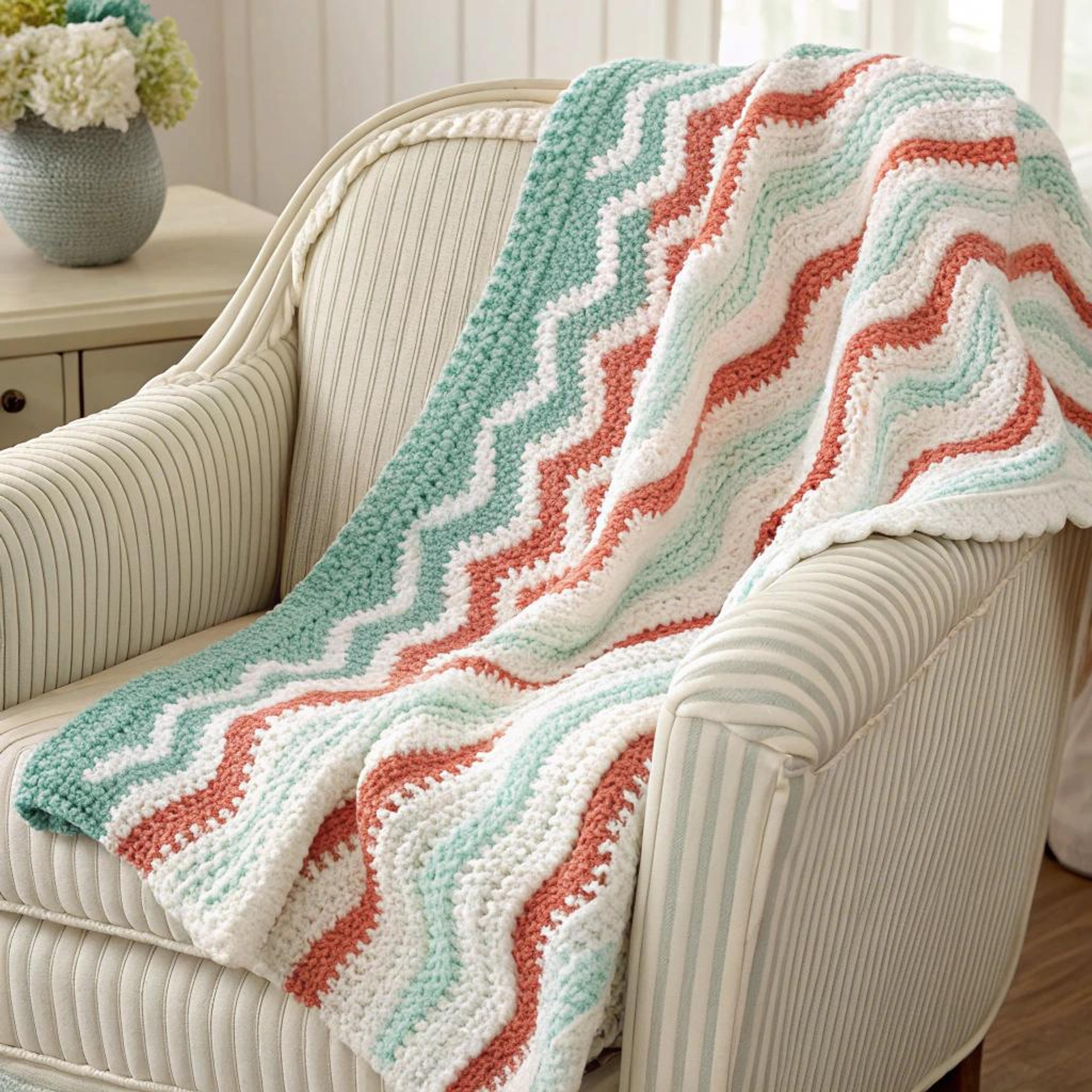 Zigzag plaid in fris kleurenspel