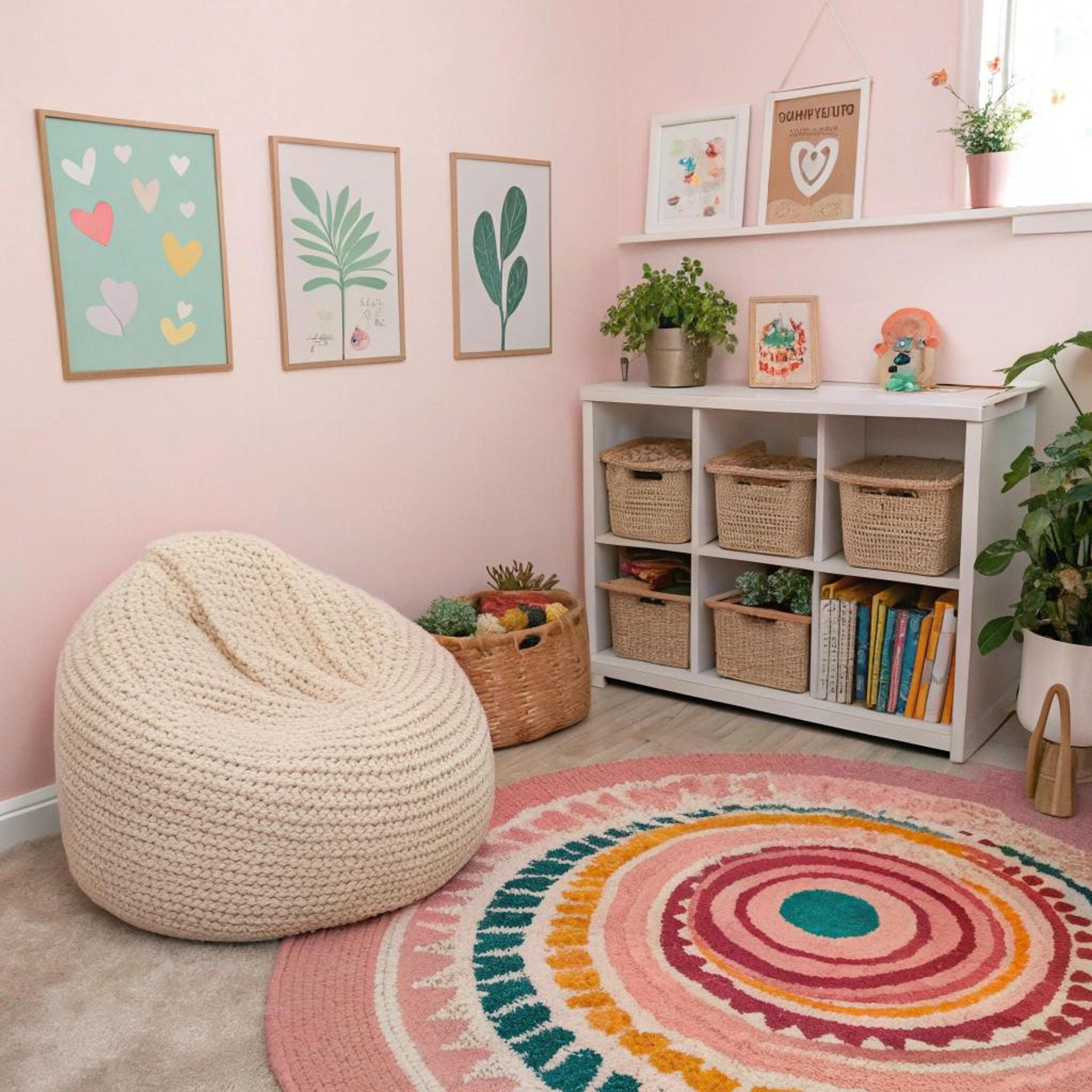 Pastelroze muren en speelse prints