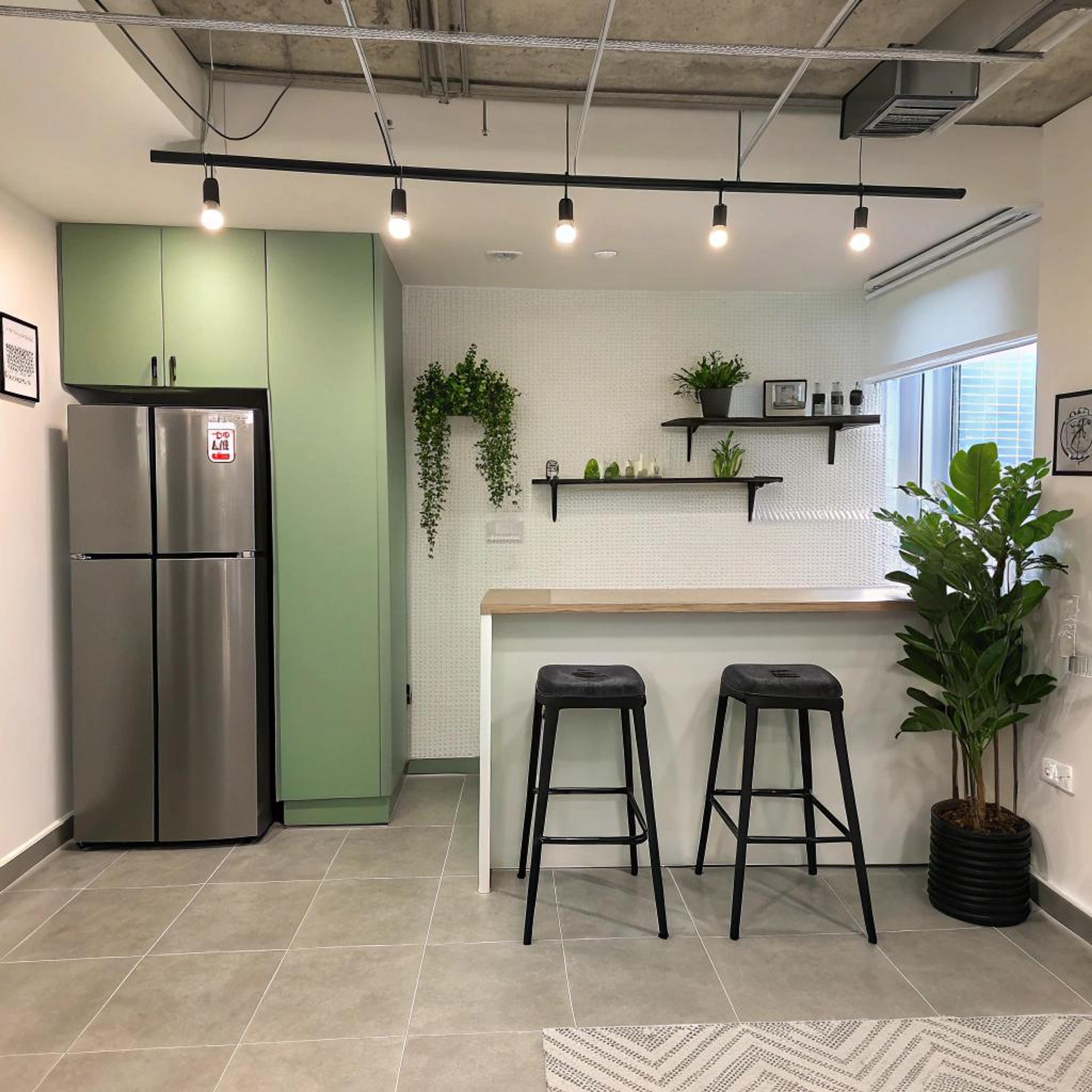 Groene muur met moderne touch