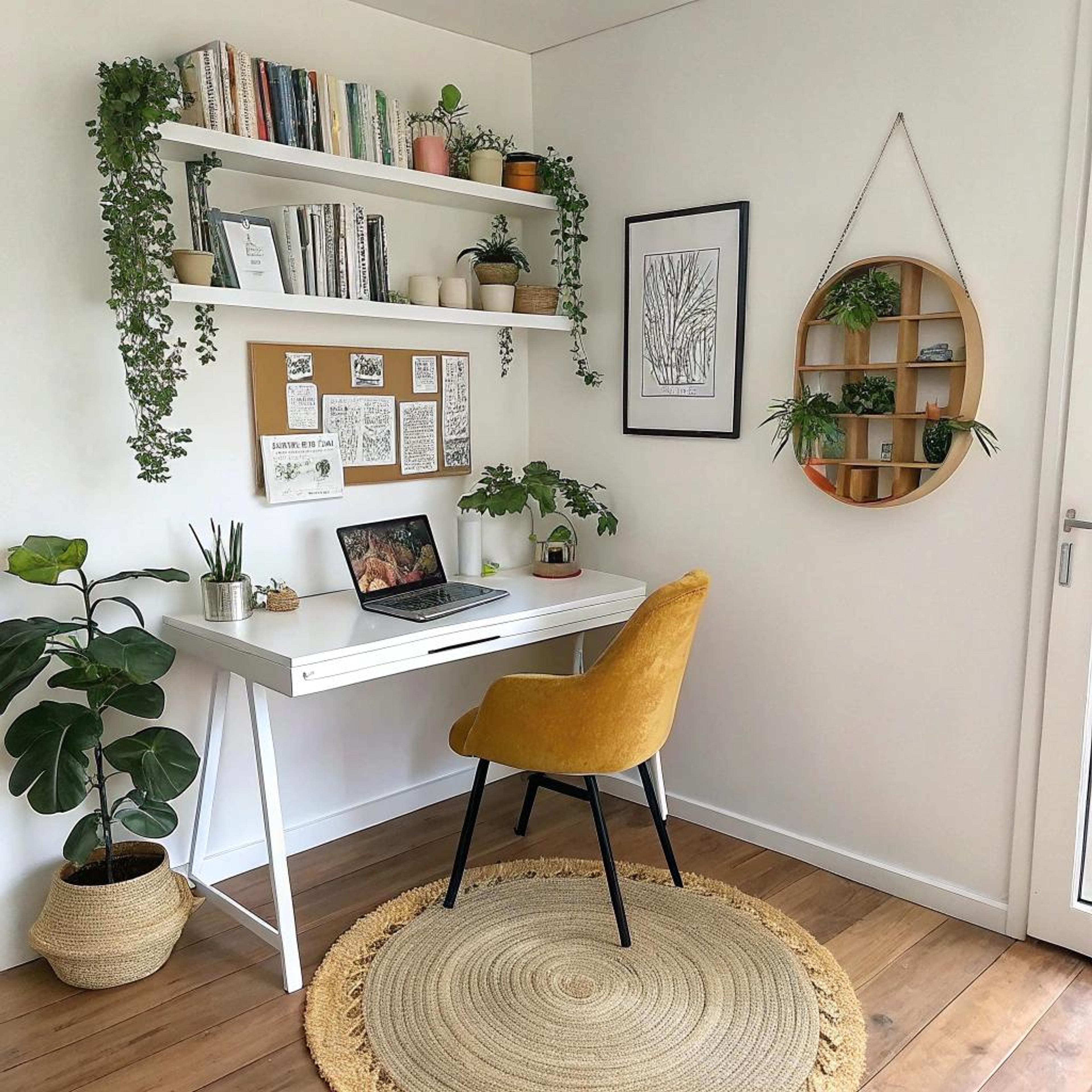 Mosterdgele stoel als eyecatcher