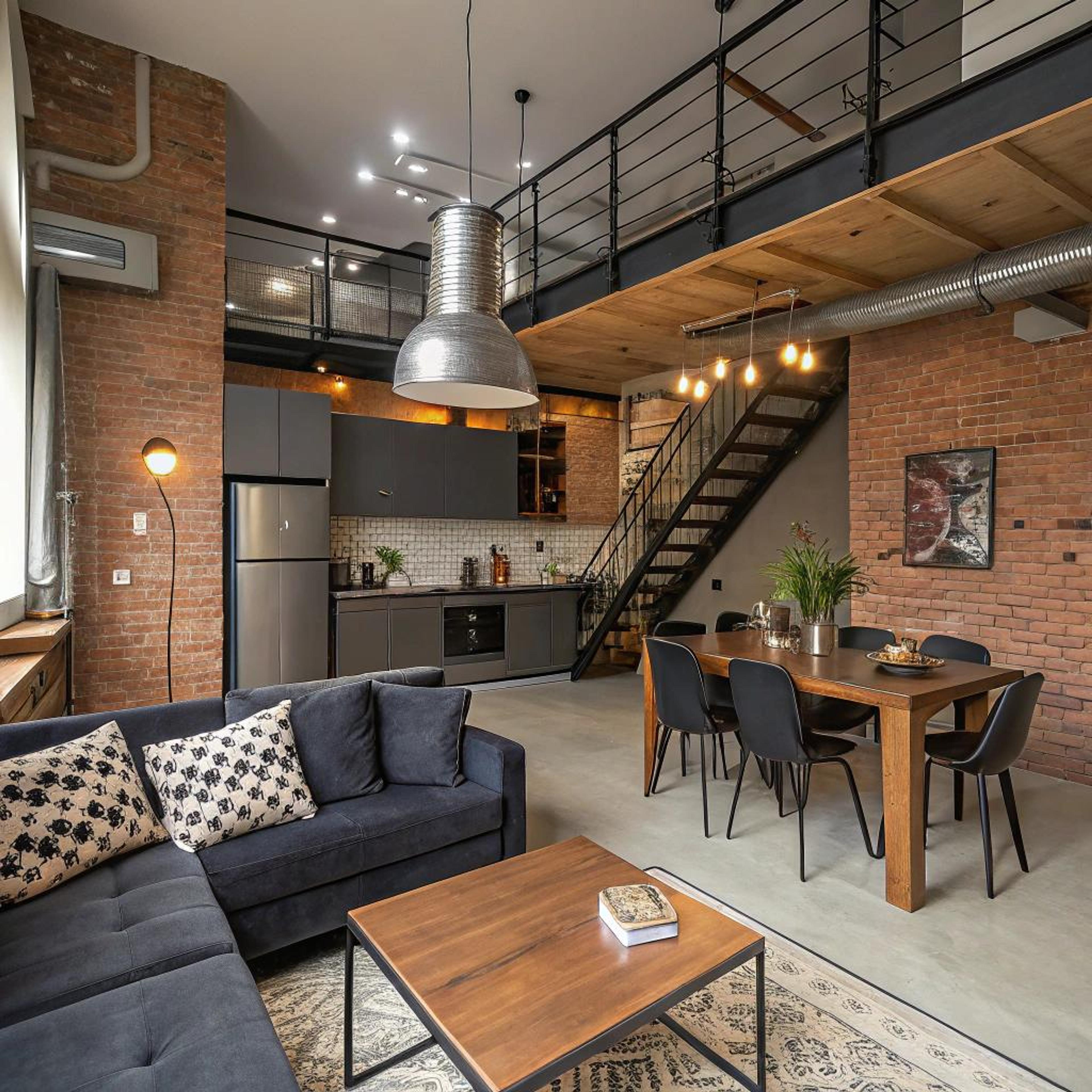 Zwart metalen trap als contrast