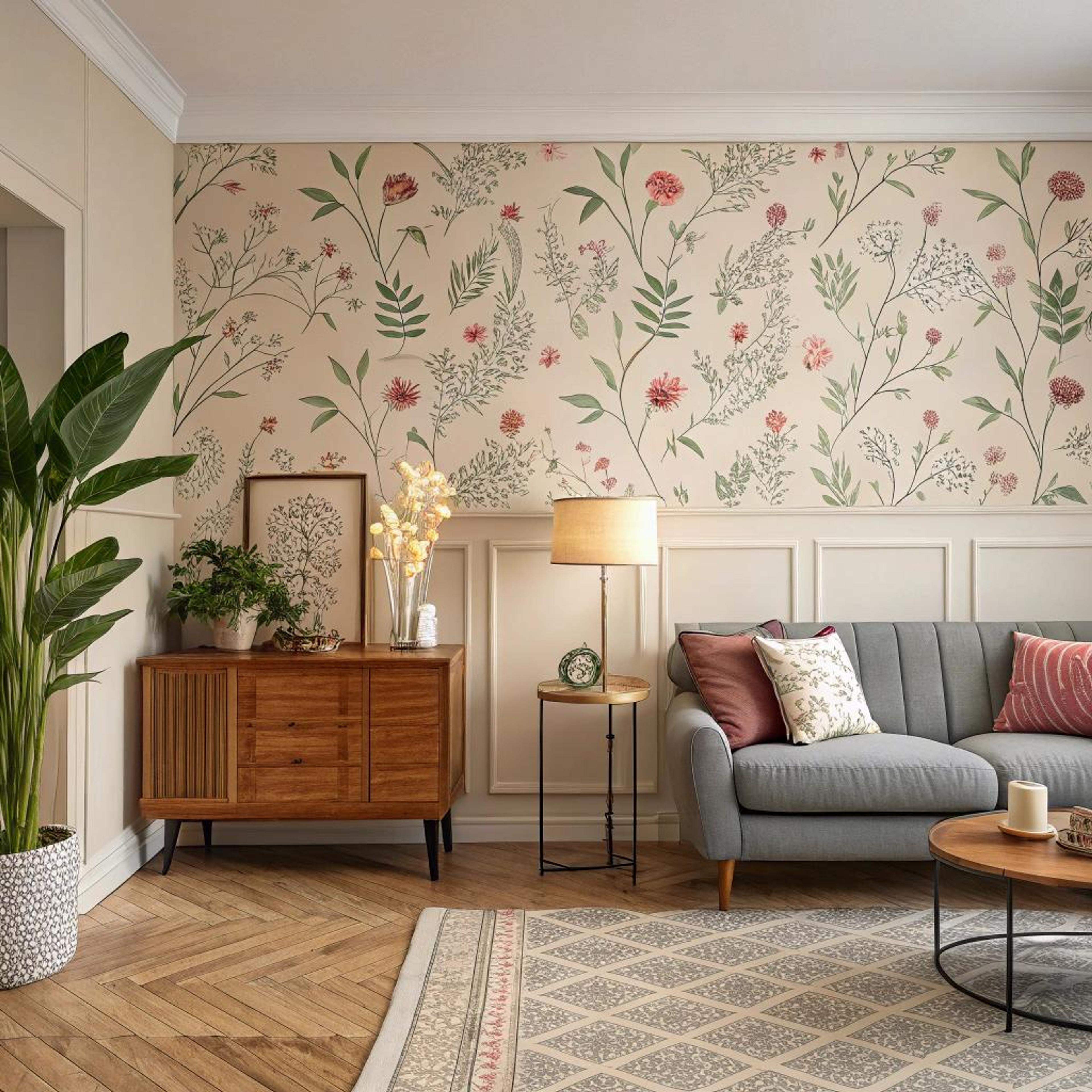 Bloemenmuur als warme blikvanger